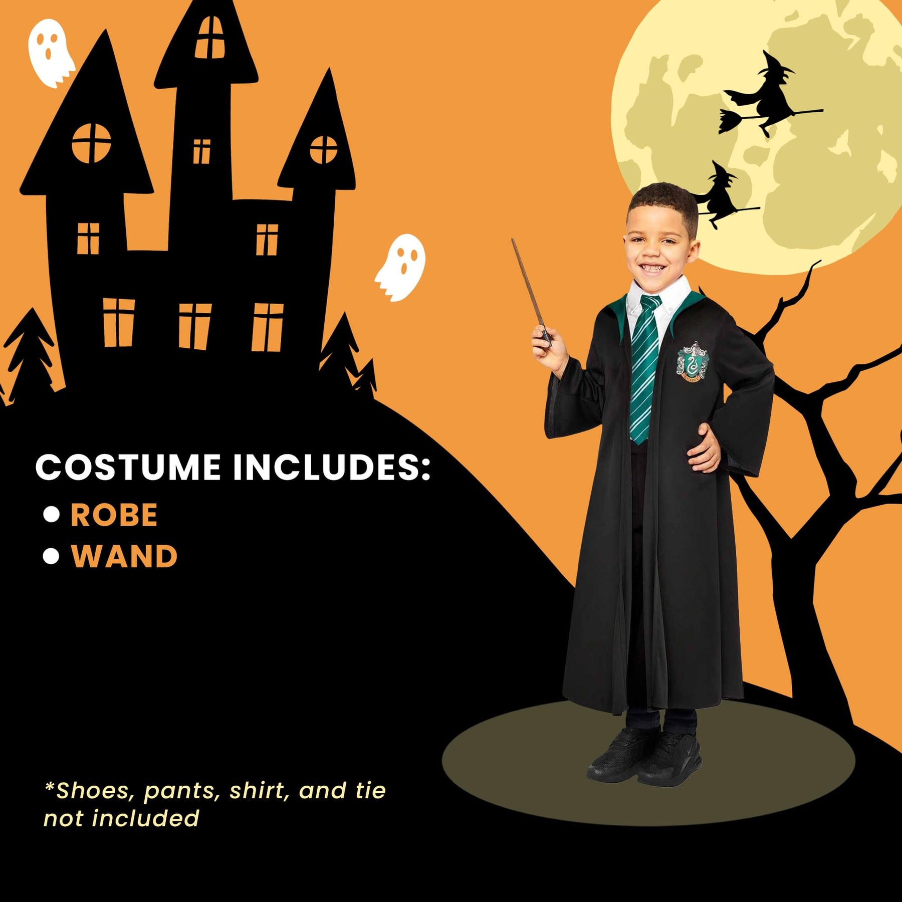 Harry Potter House Slytherin Child Costume Robes | 6-8 Years