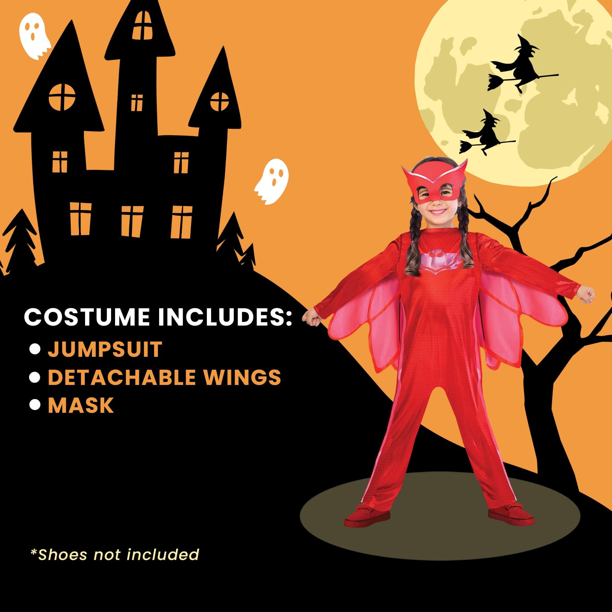PJ Masks Owlette Child Costume | 3-4 Years