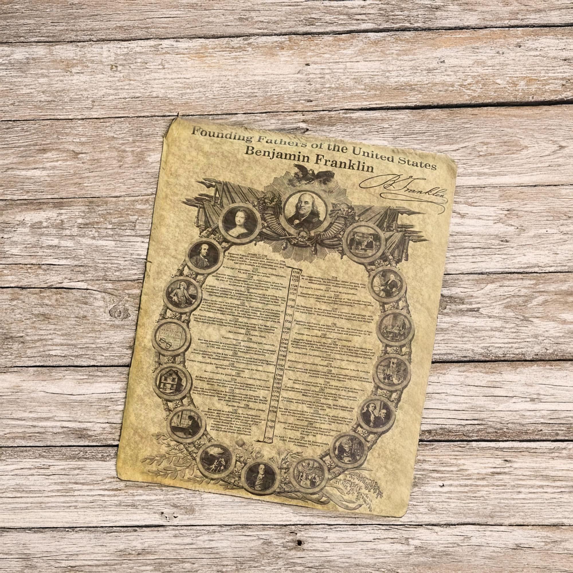Historic U.S. Document Reproduction: Ben Franklin
