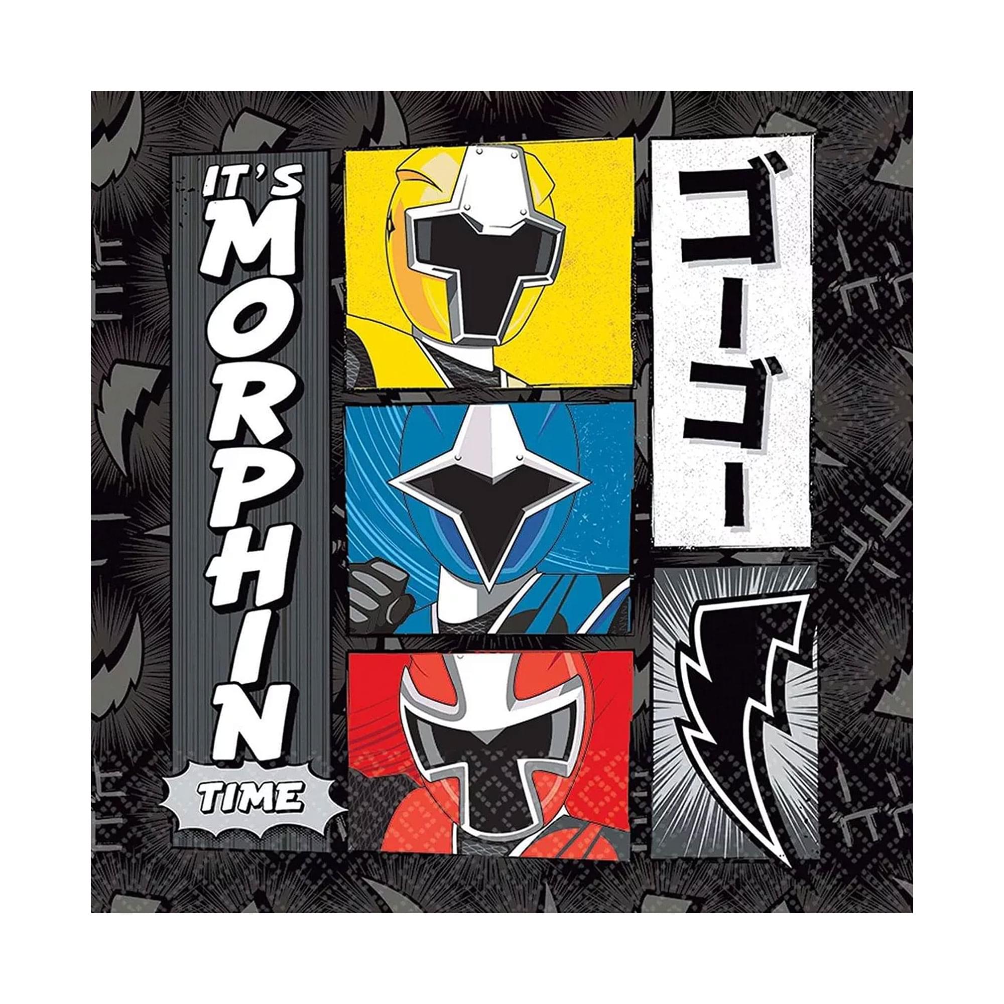 Power Rangers Ninja Steel 5" Beverage Napkins, 16-Pack