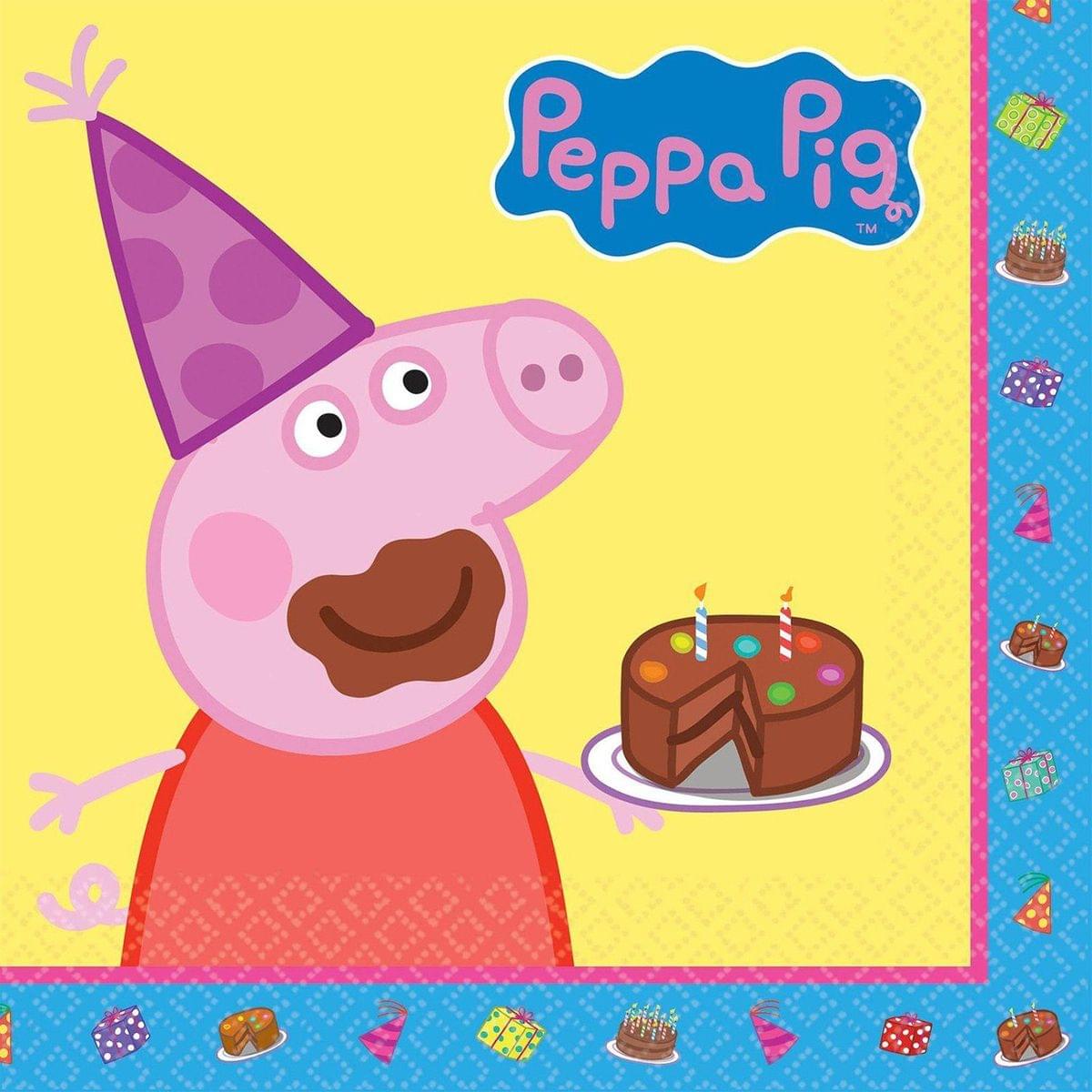 Peppa Pig Luncheon Napkins 16 Count