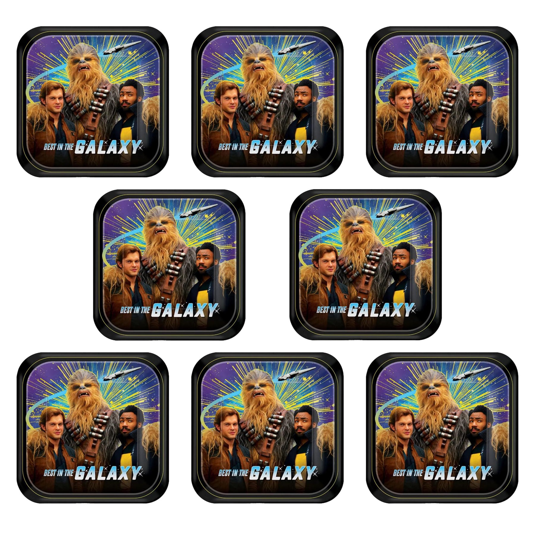 Star Wars Han Solo 7" Square Paper Party Plates, 8-Pack