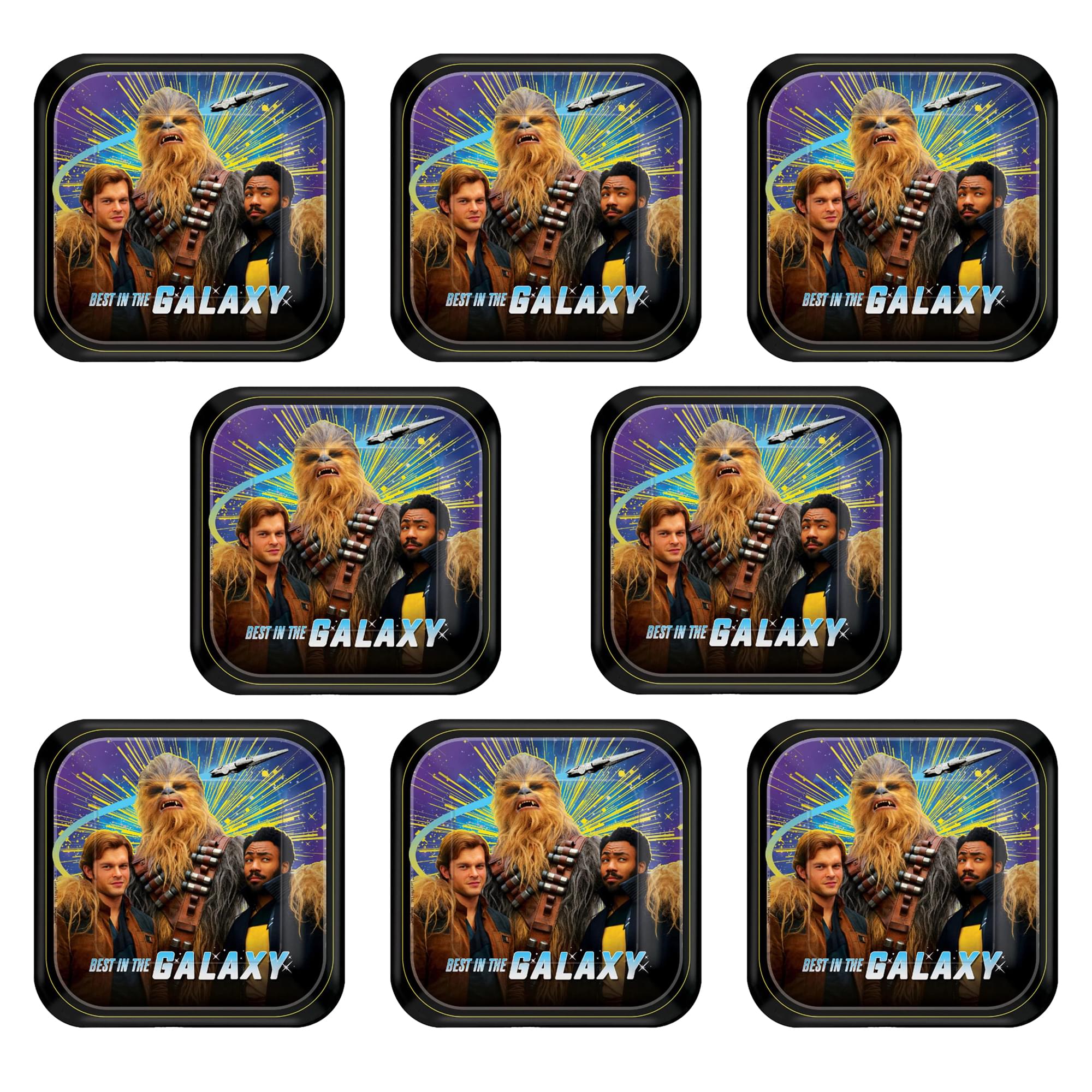 Star Wars Han Solo 7" Square Paper Party Plates, 8-Pack