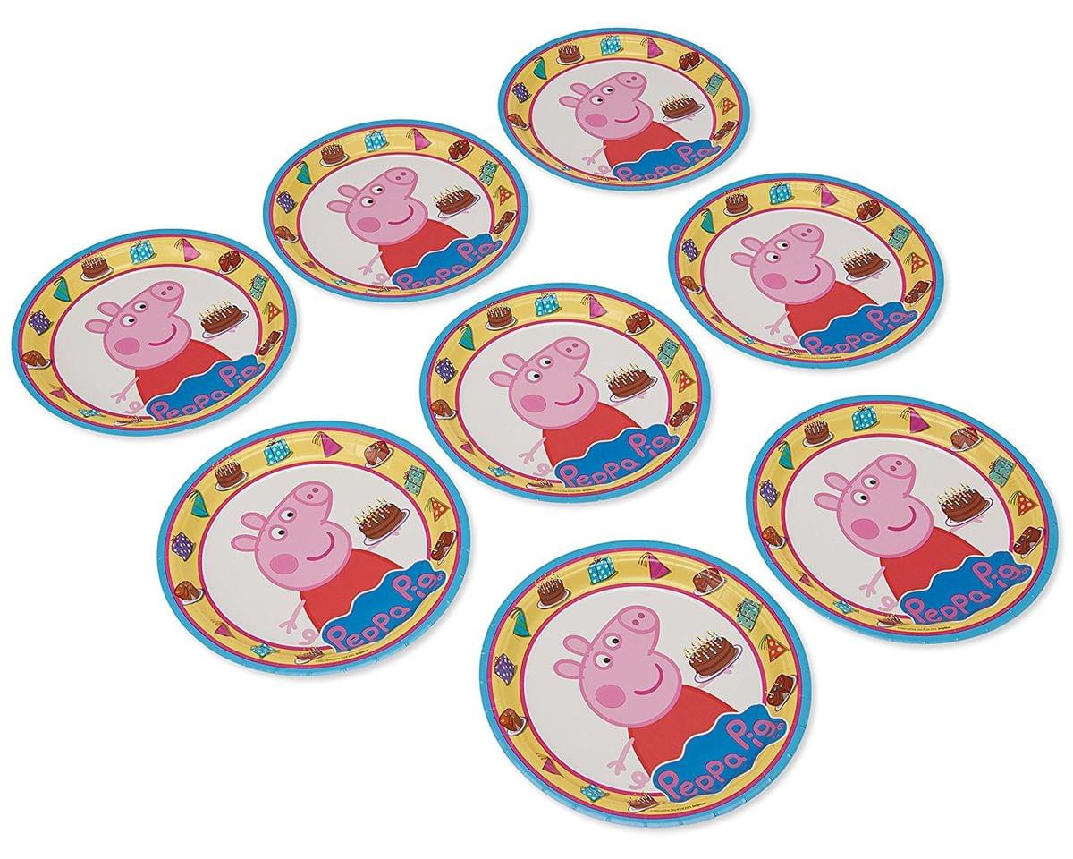 Peppa Pig 9" Round Paper Plates, 8 Count