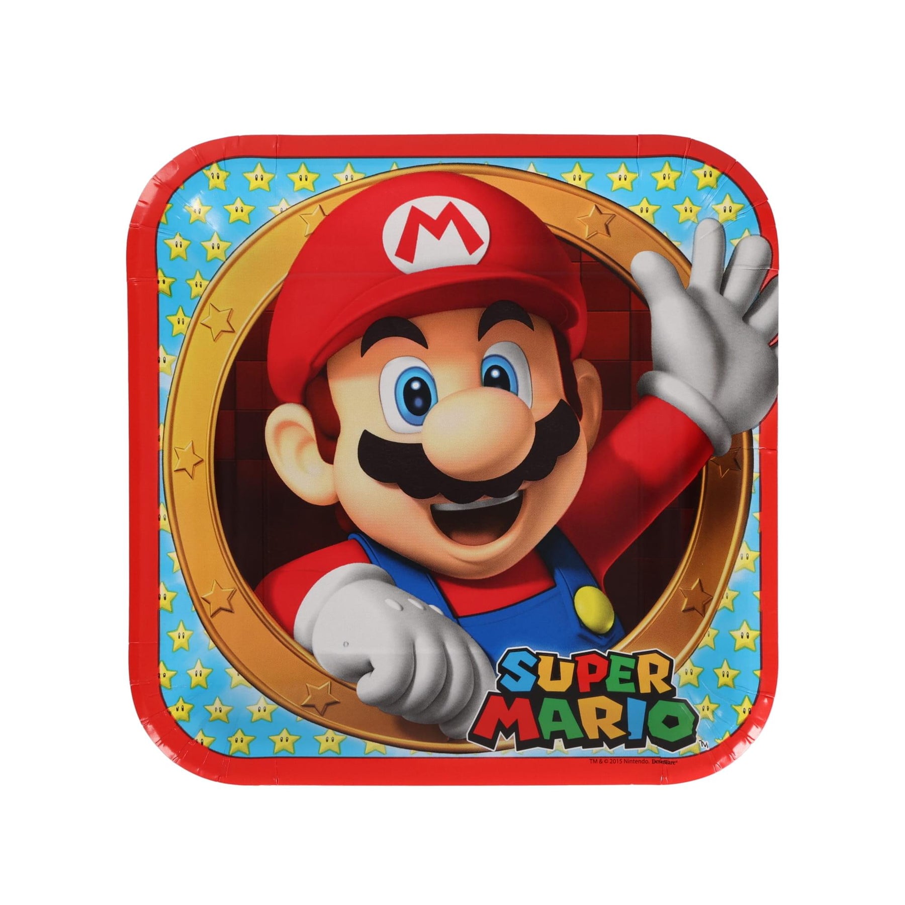 Super Mario Bros. 9" Square Paper Plates, 8 Count