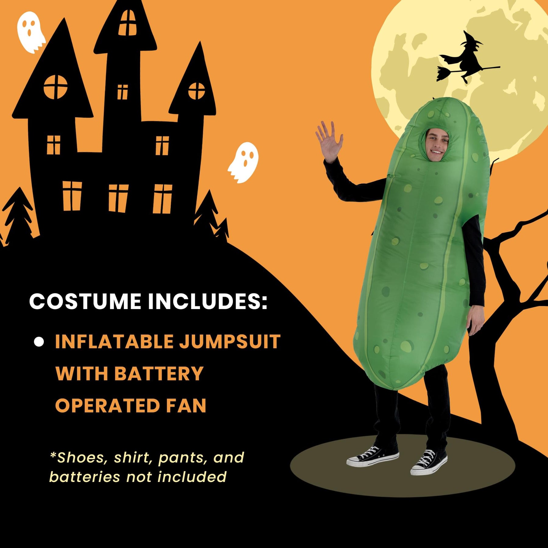 Pickle Adult Jumpsuit Costume Halloween Trick-or-Treat (L Pickle Adult Jumpsuit Costume Halloween Trick-or-Treat (L