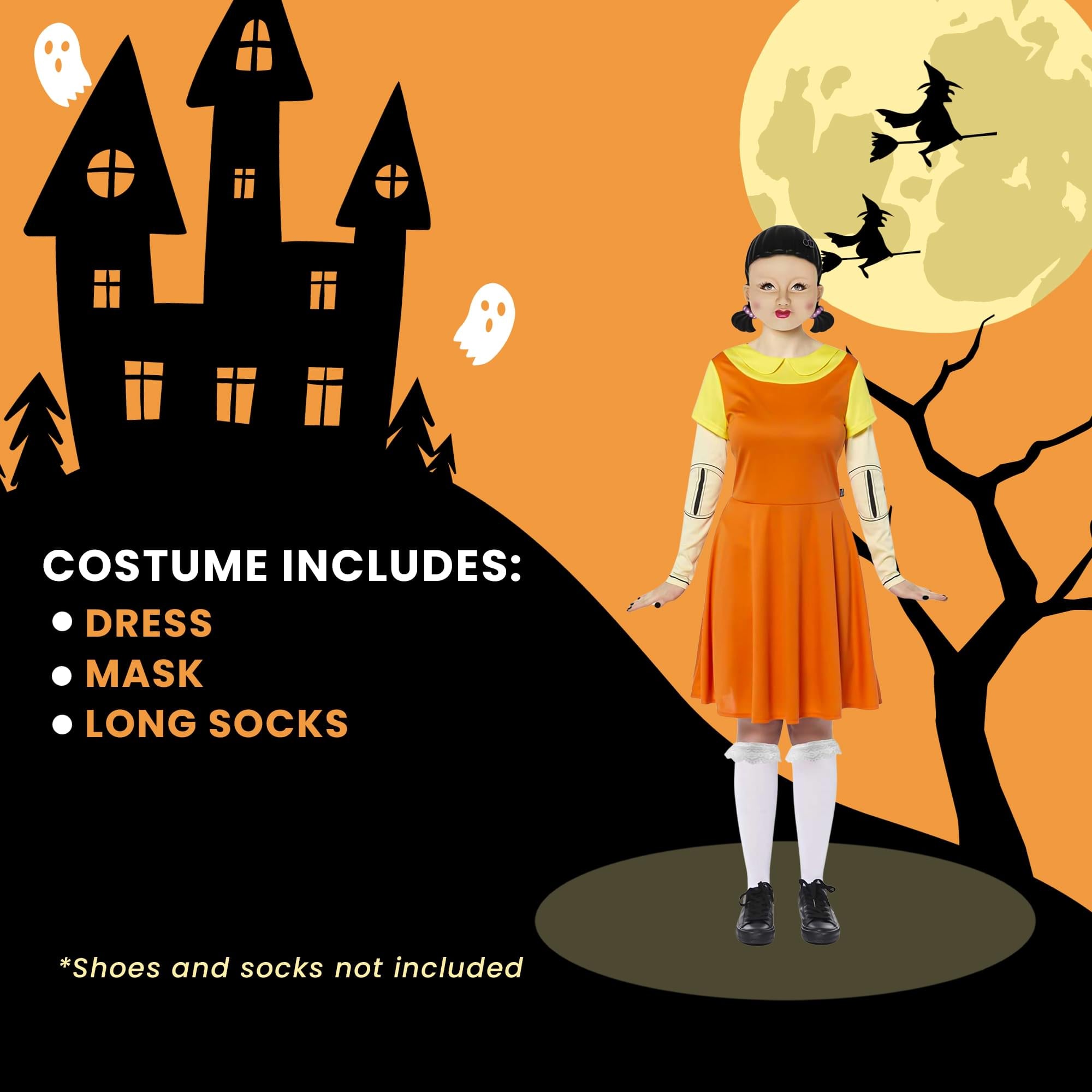 Adult Squid Game Doll Deluxe Costume