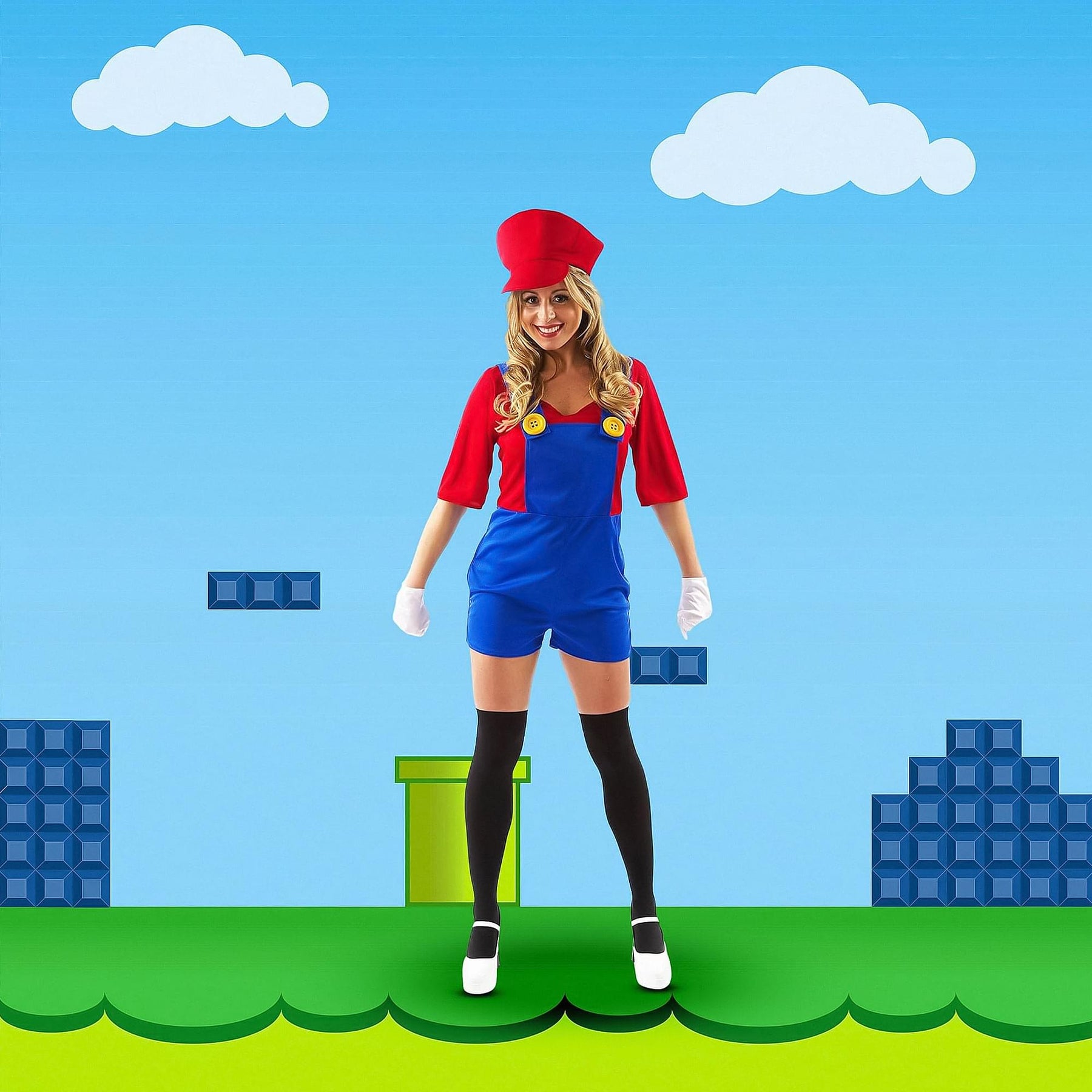 Female Super Plumber/ Mario Adult Costume