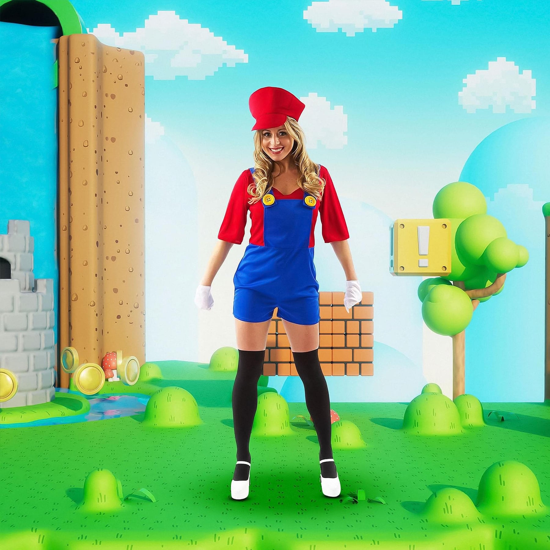 Female Super Plumber/ Mario Adult Costume