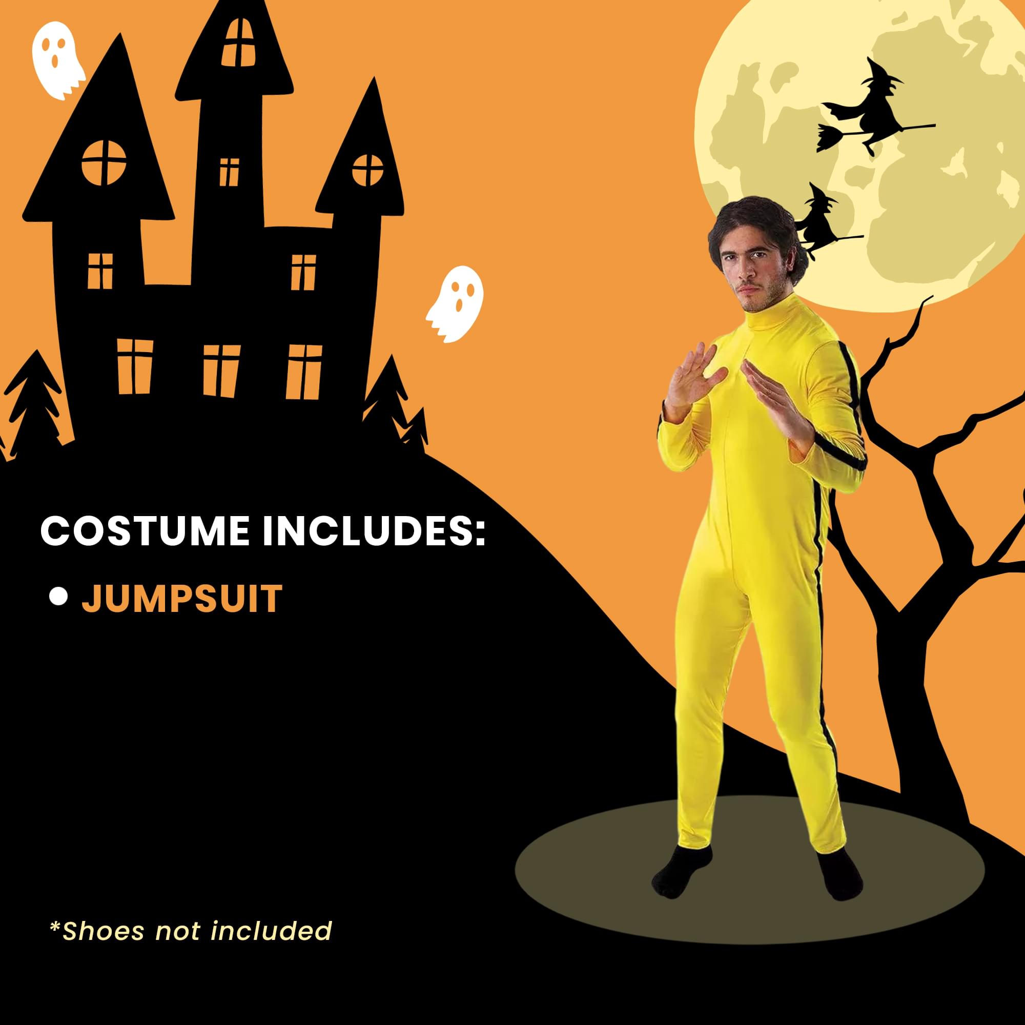 Martial Artist/ Bruce Lee Men's Costume Jumpsuit