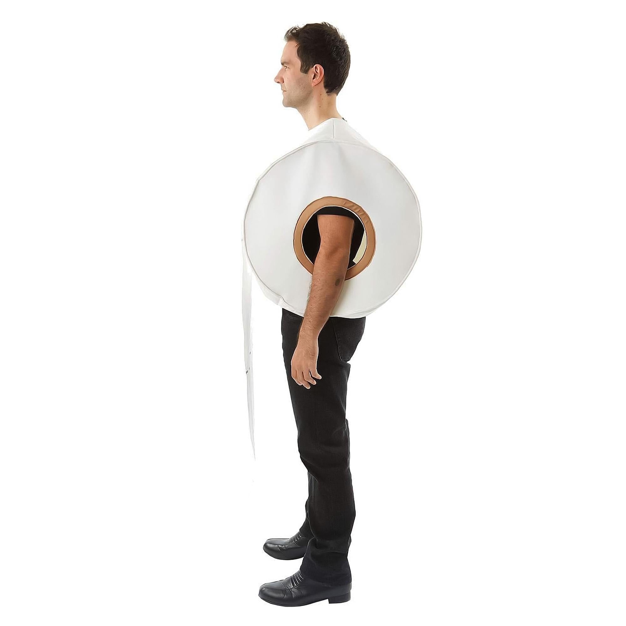 Giant Toilet Paper Roll Adult Halloween Costume | One Size Fits Most Adults