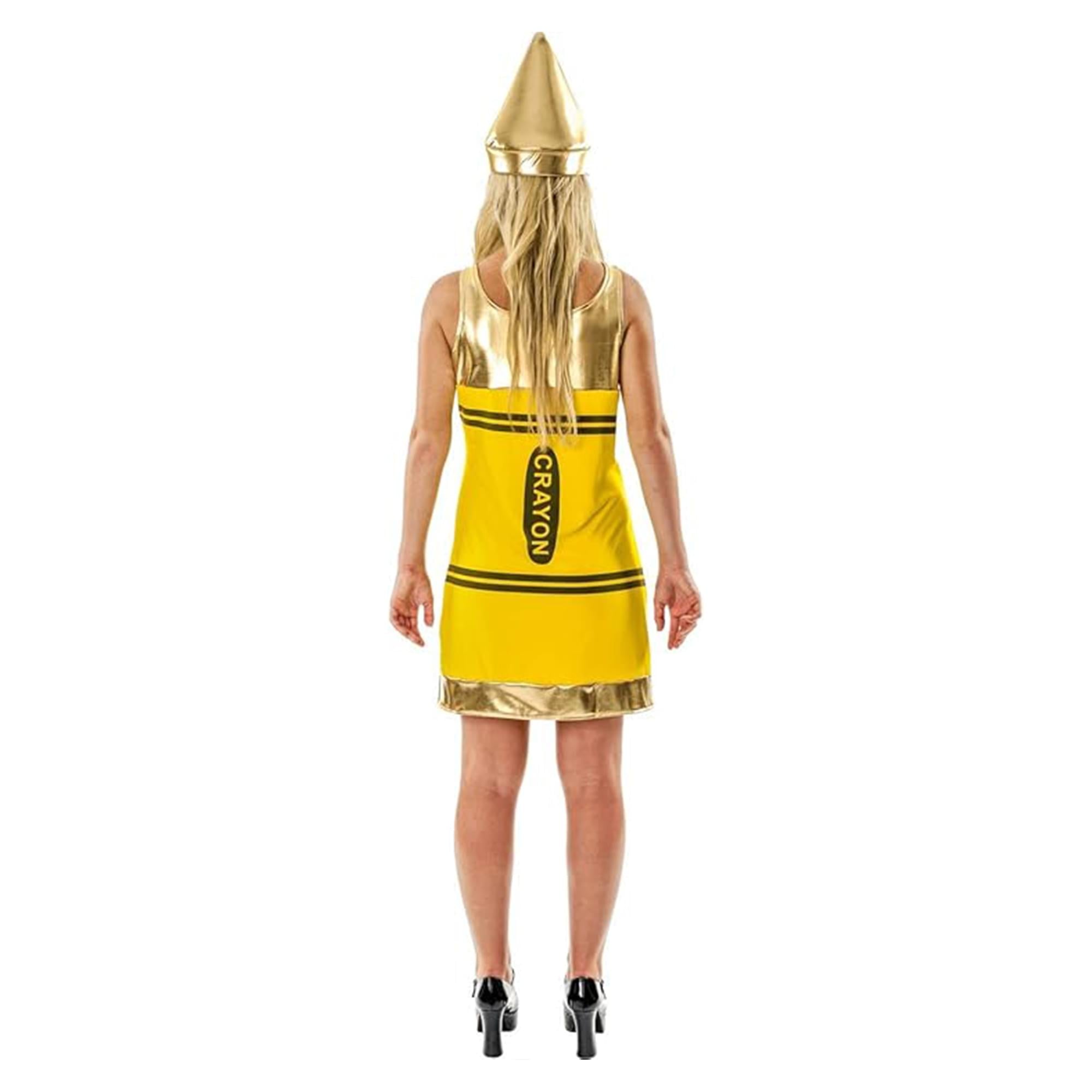 Women's Yellow Crayon Fancy Dress Costume