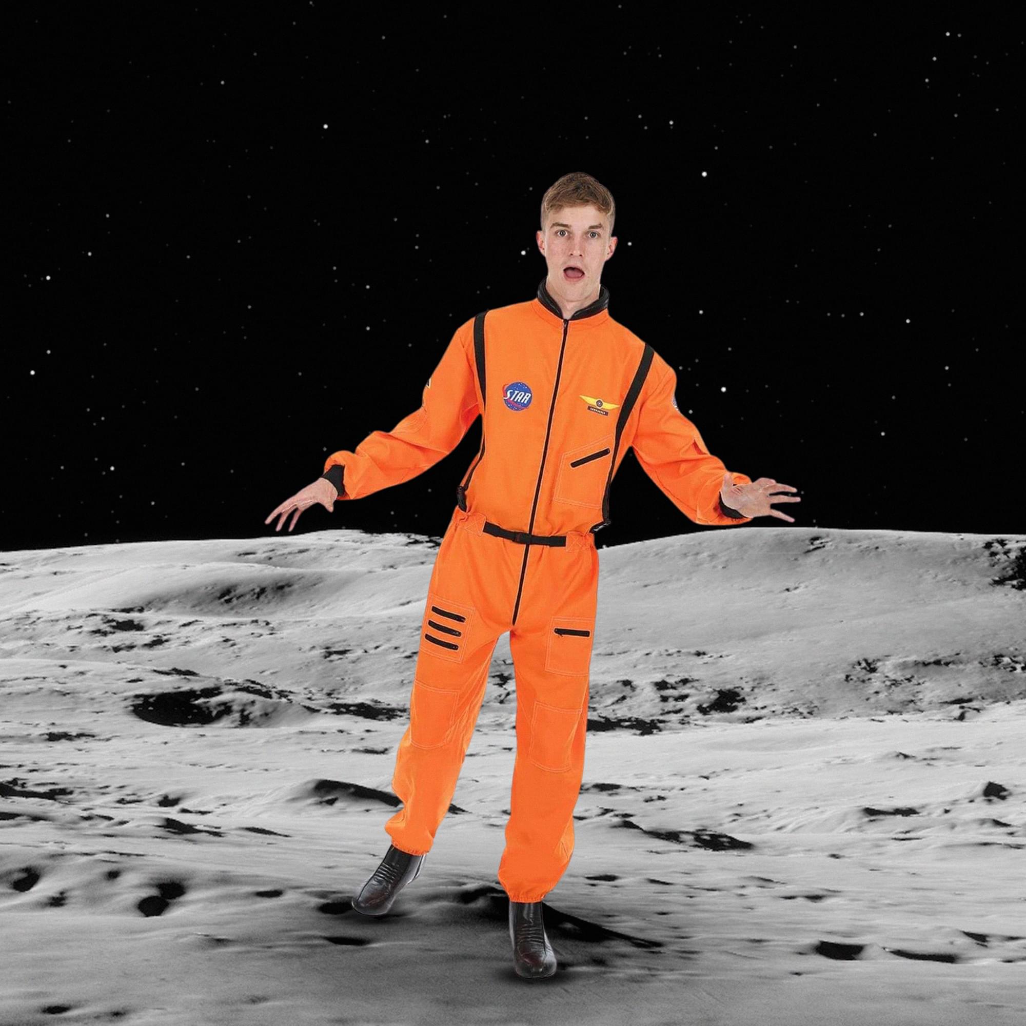 Men's Orange Astronaut Costume