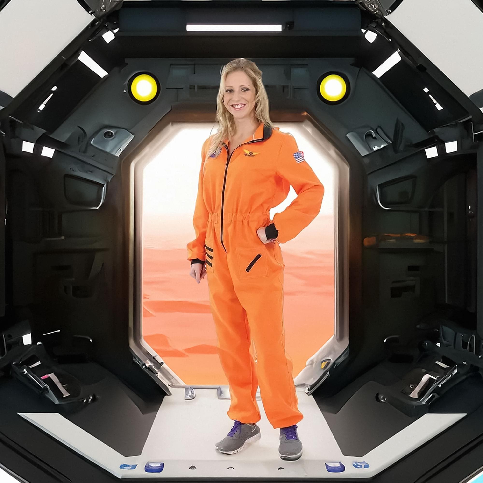 Women's Orange Astronaut Costume