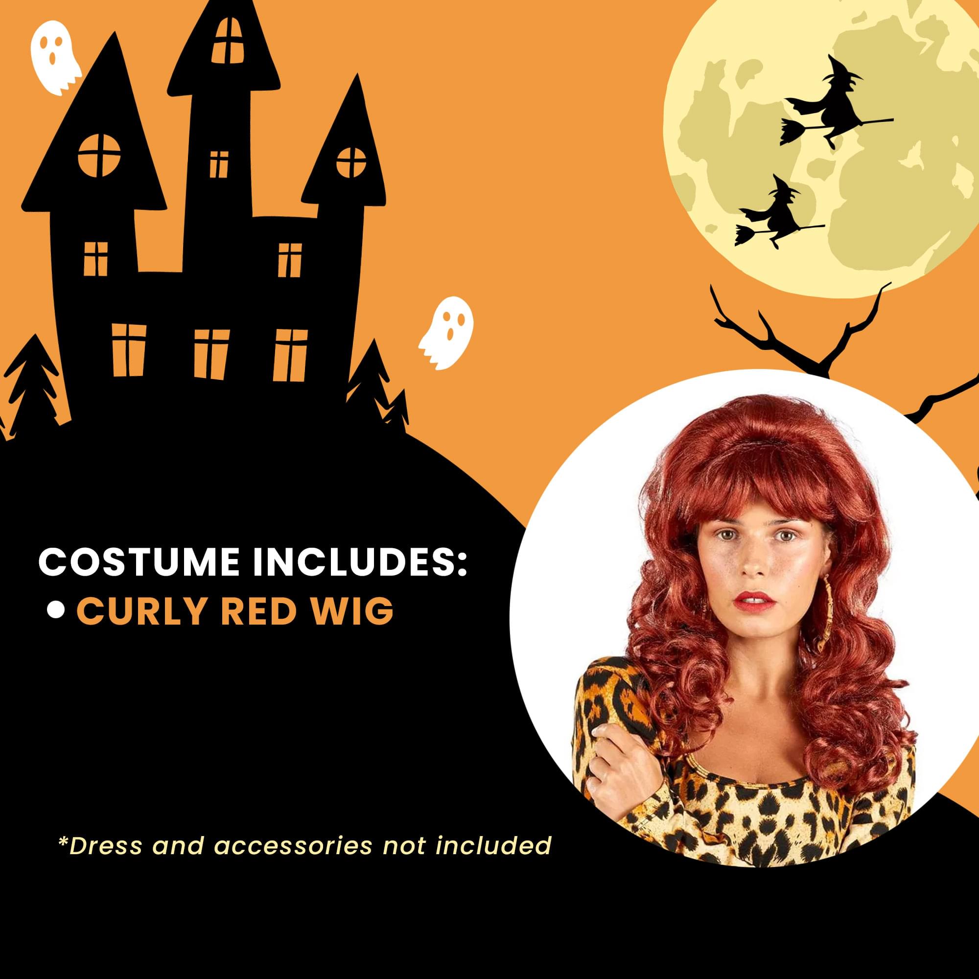 Curly Red Synthetic Wig Costume Accessory for Adults Inspired by Married With Children Peg Bundy| One Size Fits Most