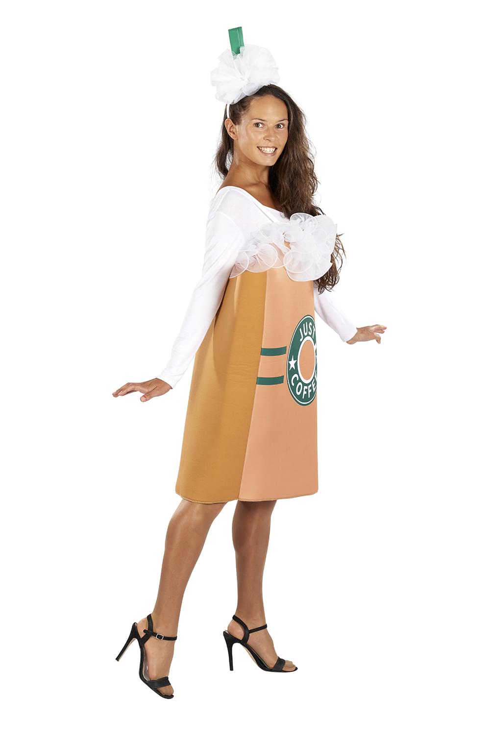 "Just Coffee" Adult Costume with Tunic & Headpiece | One Size