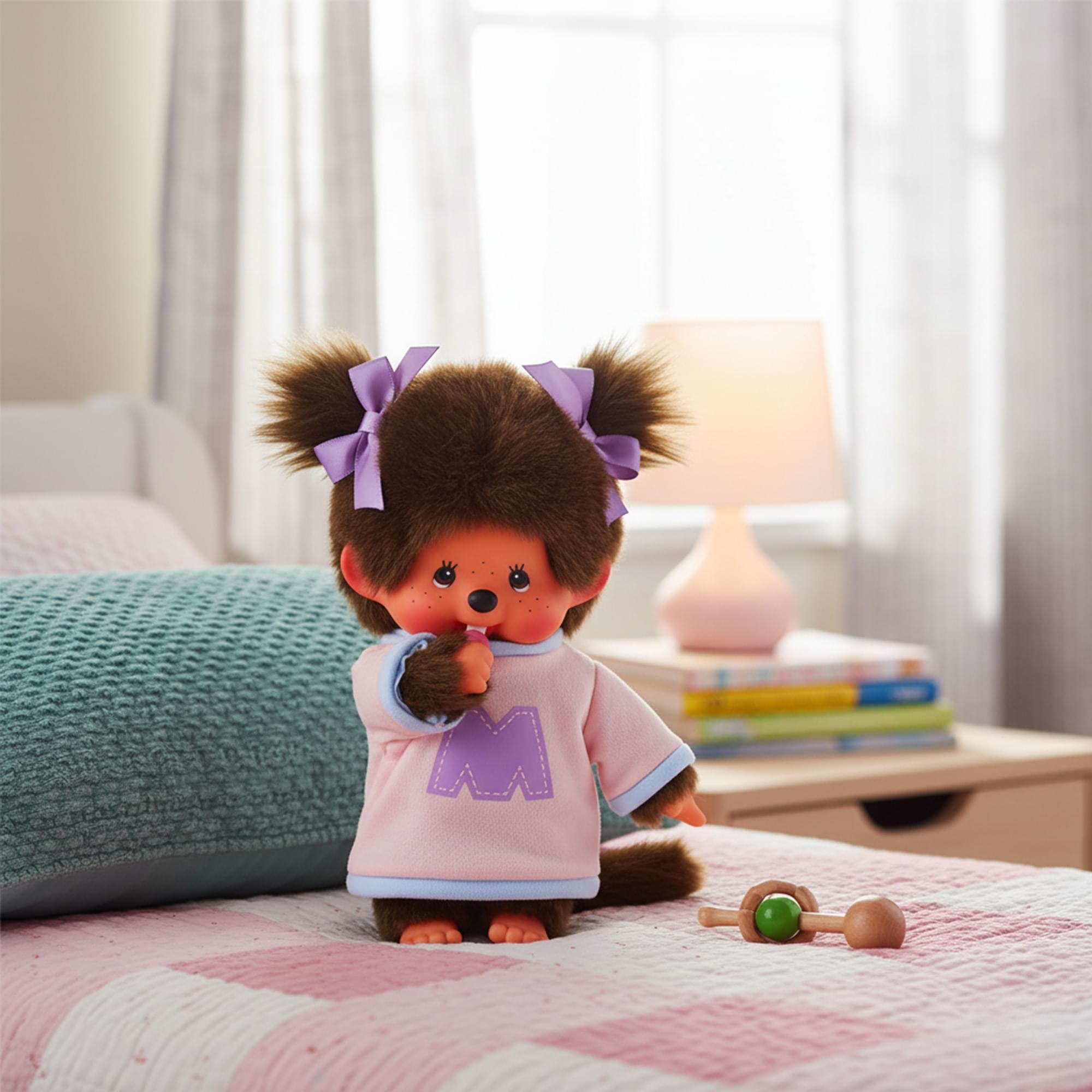 Monchhichi Bi-color Sweater Girl 8 Inch Plush
