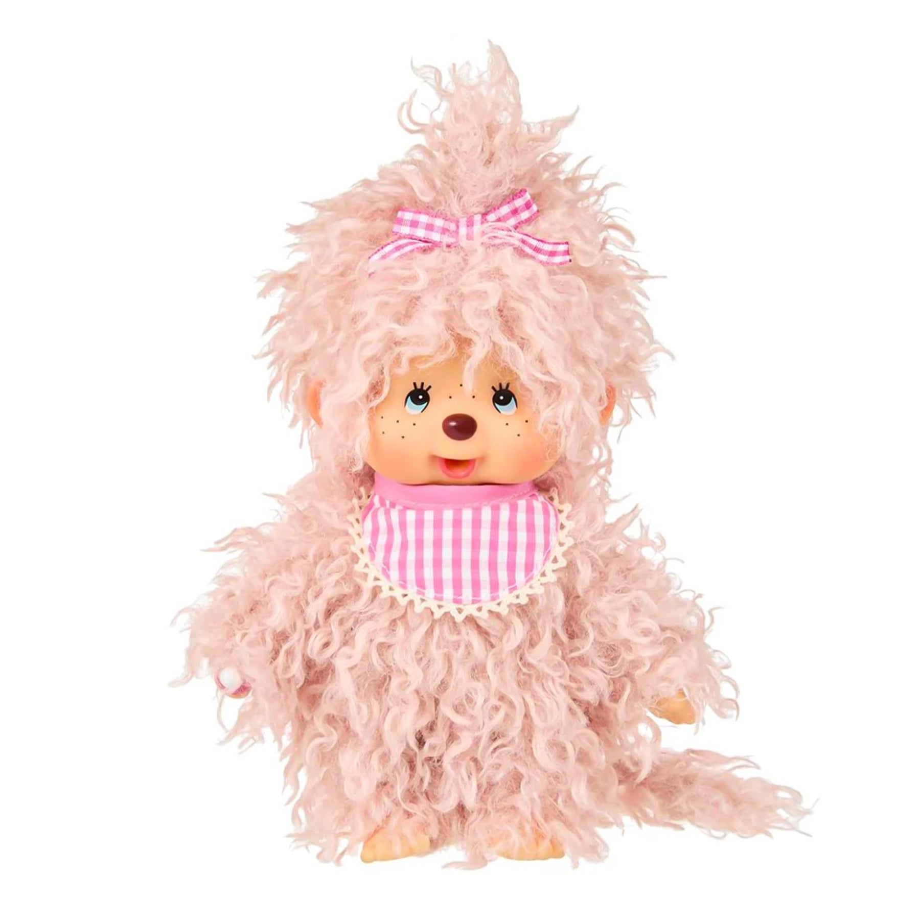 Monchhichi Fluffy Pink Beige Girl 8 Inch Plush