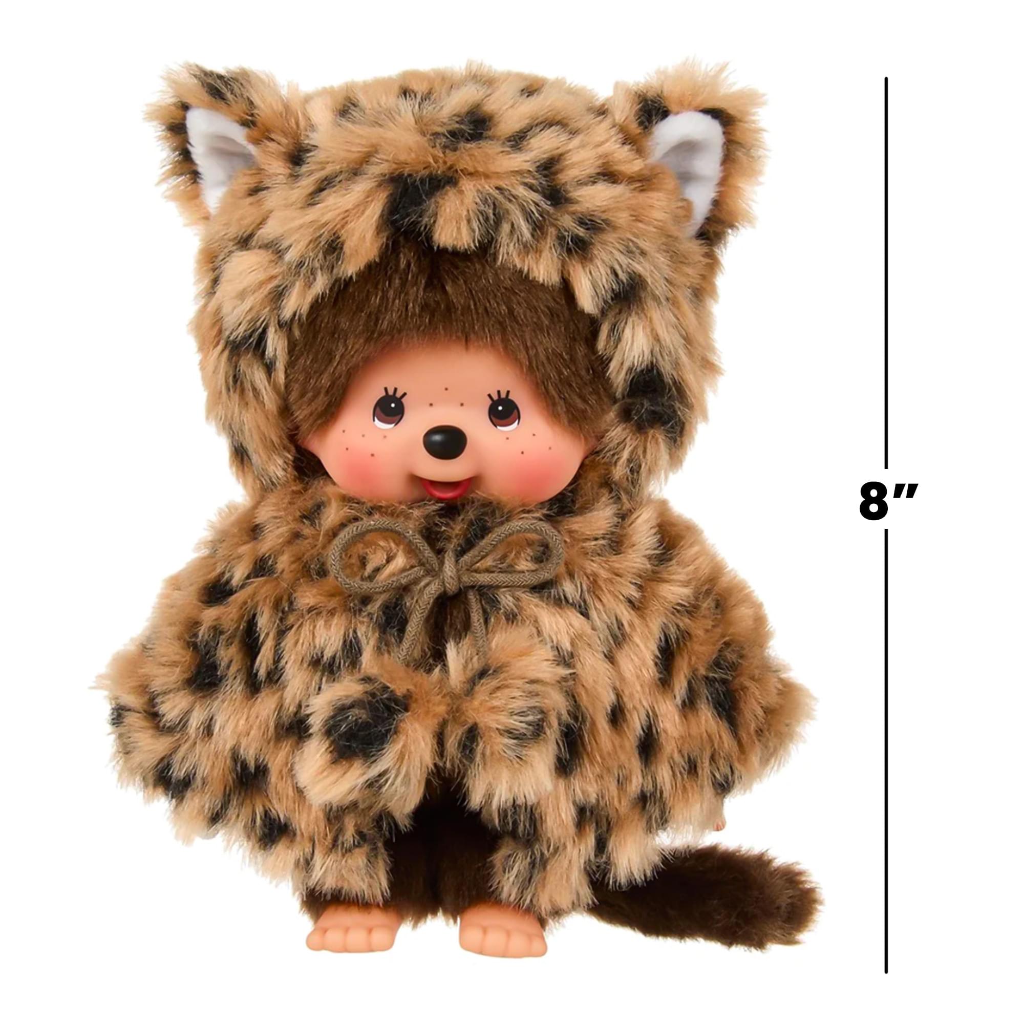 Monchhichi Leopard Hood Girl 8 Inch Plush