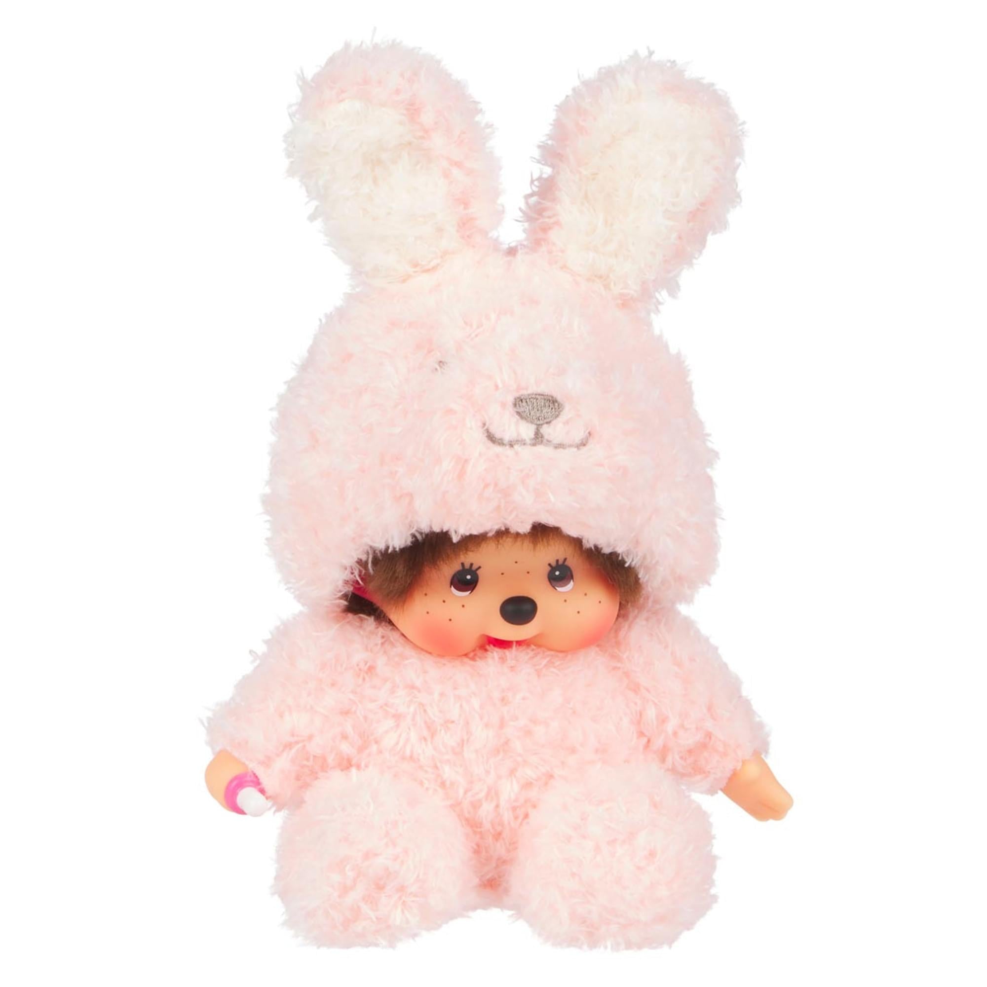 Monchhichi Sitting Fluffy Bunny 7 Inch Plush