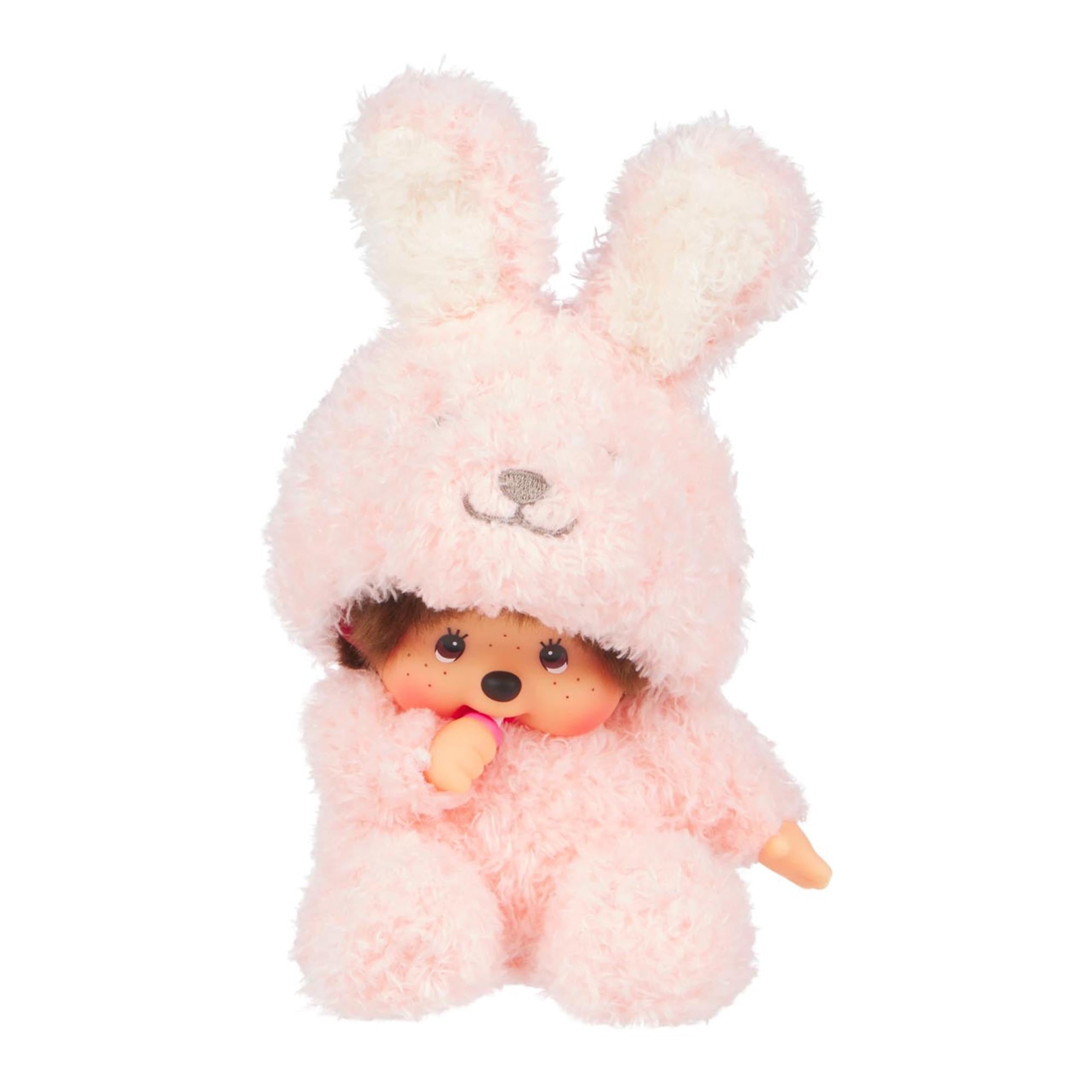 Monchhichi Sitting Fluffy Bunny 7 Inch Plush