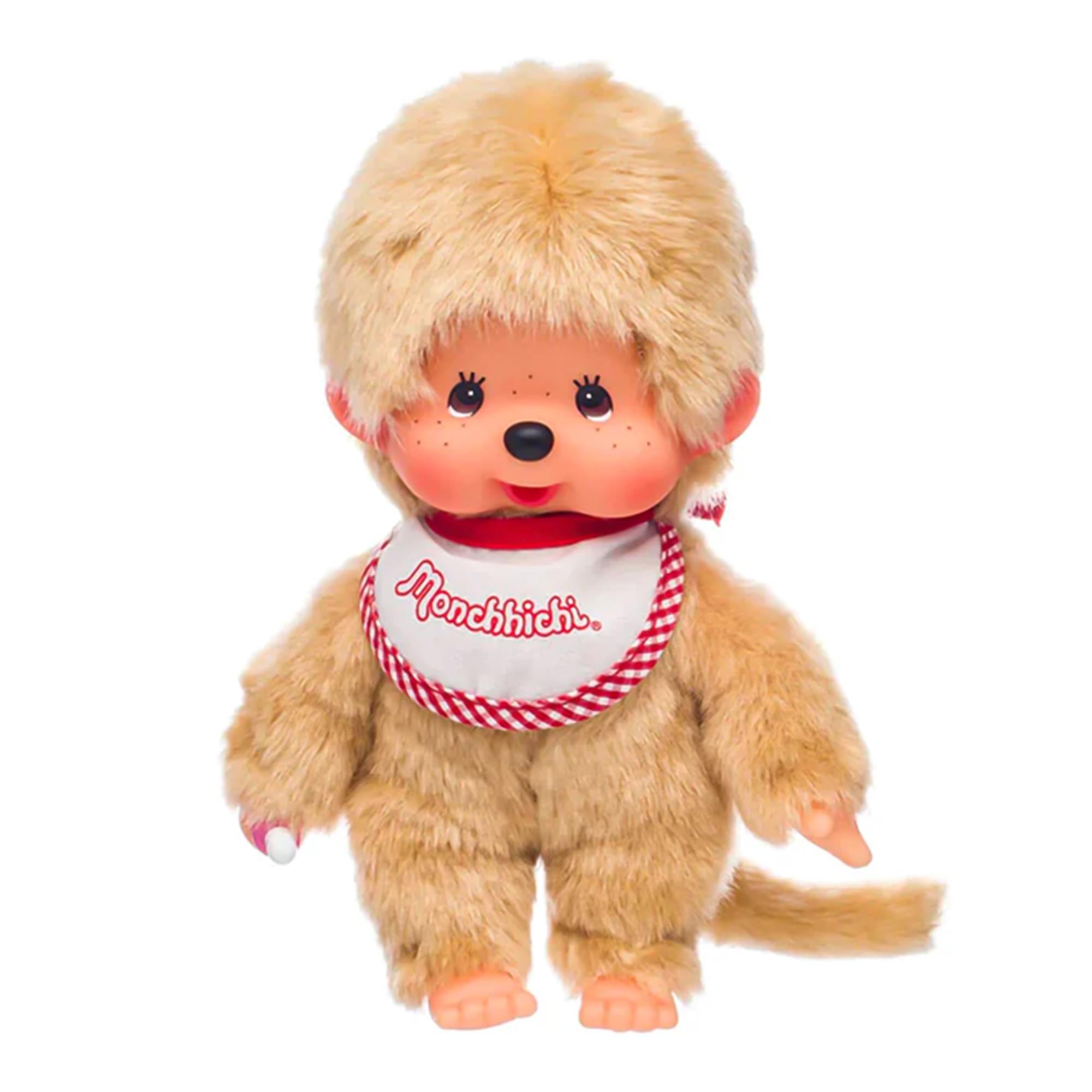 Monchhichi Beige Boy With Bib 8 Inch Plush