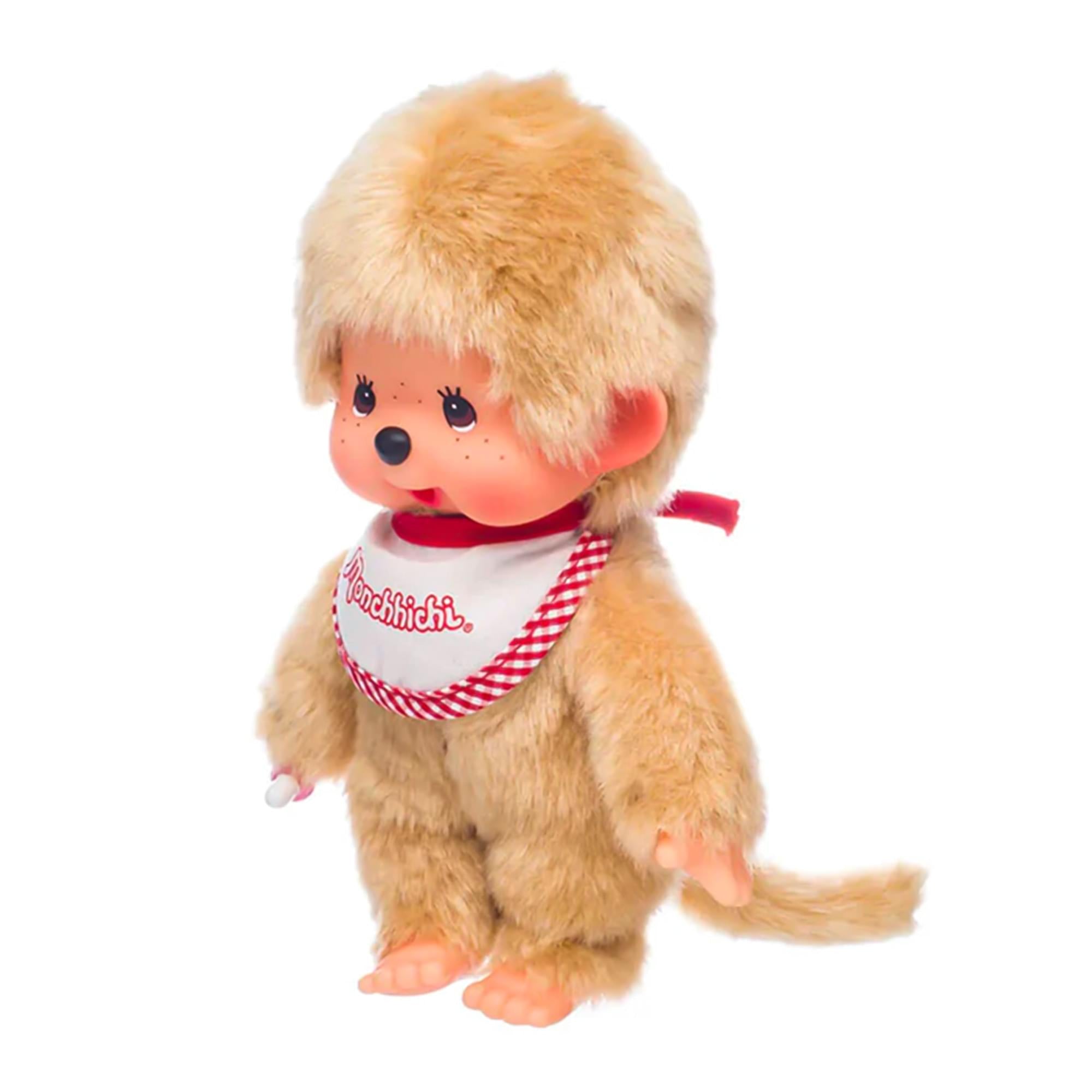 Monchhichi Beige Boy With Bib 8 Inch Plush