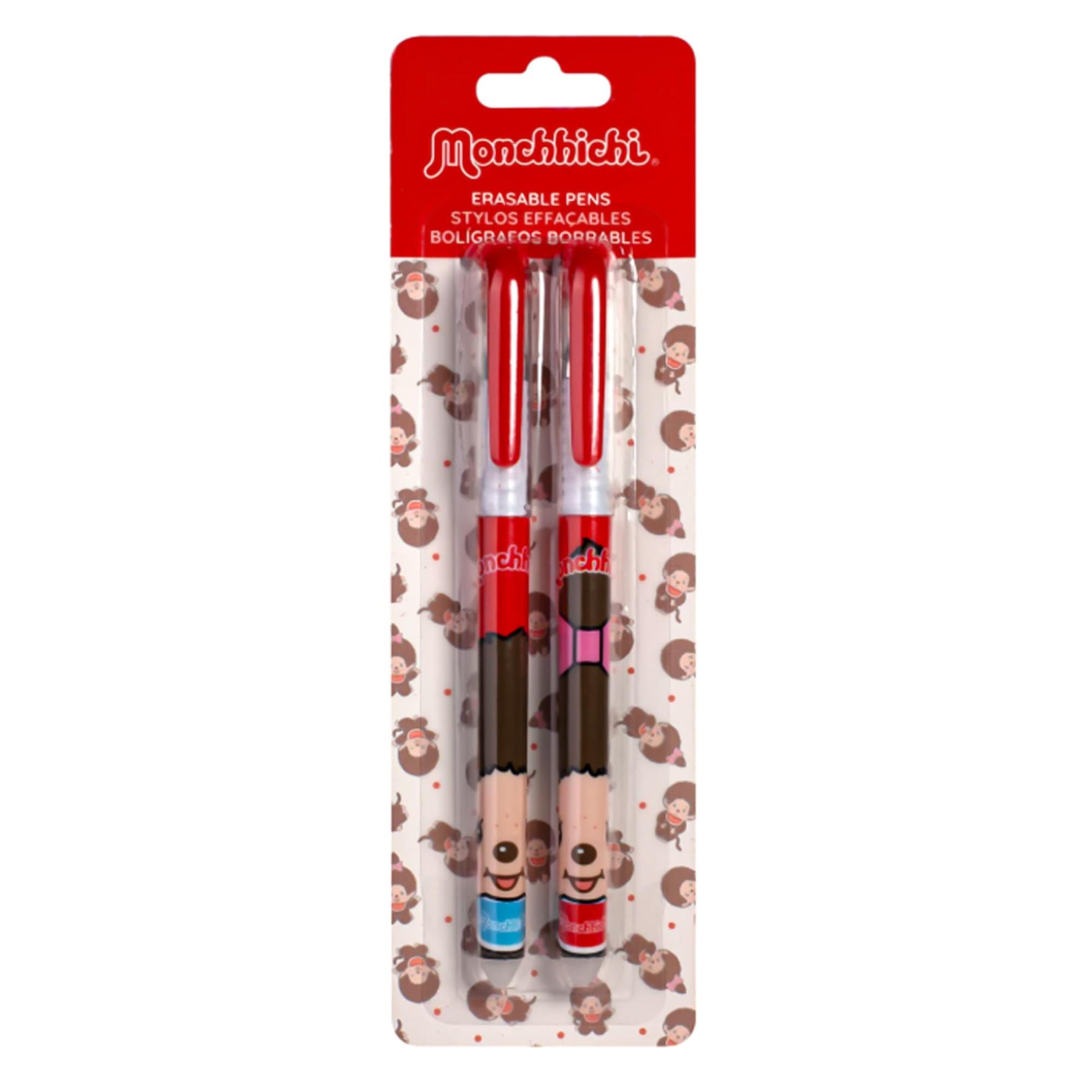 Monchhichi Erasable Boy and Girl Pen Set Of 2