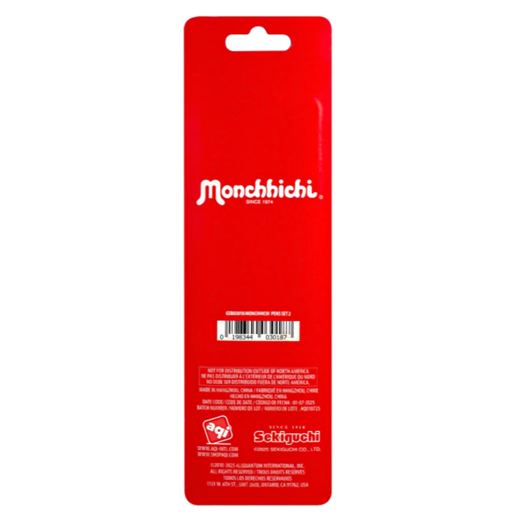 Monchhichi Erasable Boy and Girl Pen Set Of 2