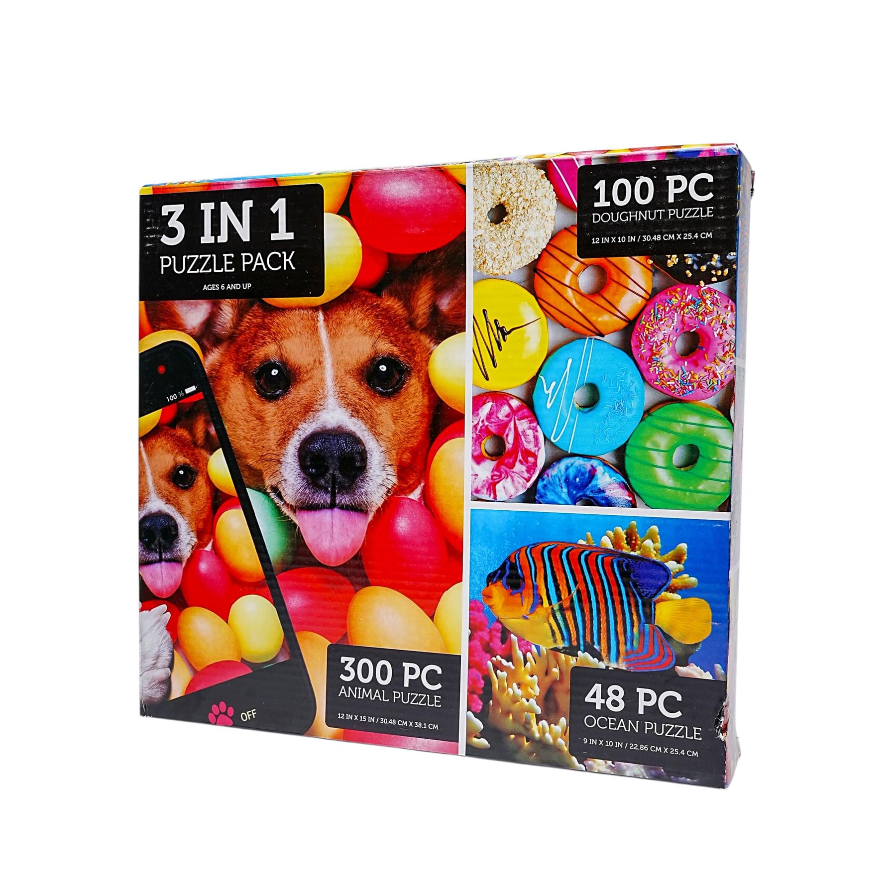 3 in 1 Jigsaw Puzzle Pack | 300, 100 and 48 Pieces