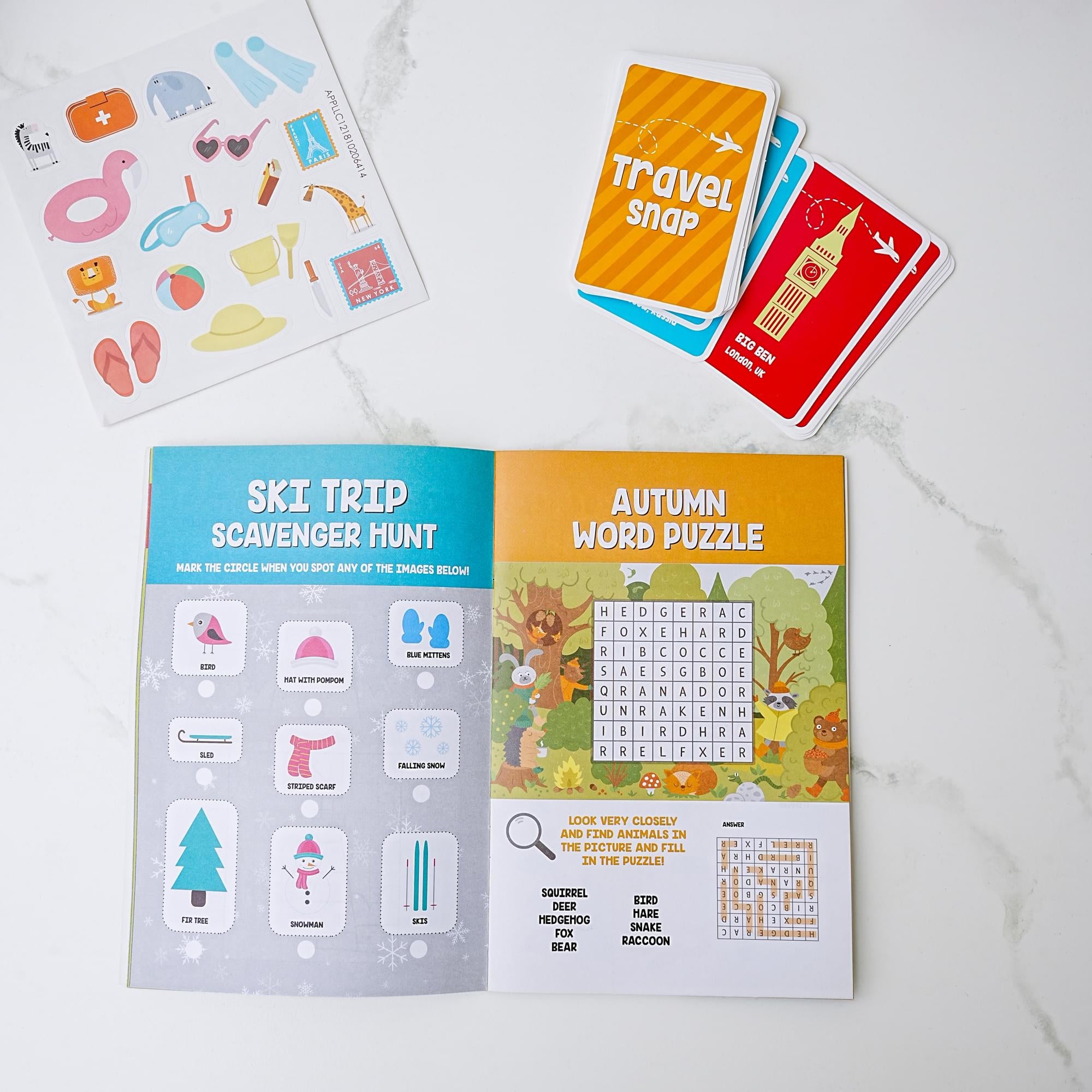 Travel Adventures Activity Backpack | More Than 25 Activities To Complete