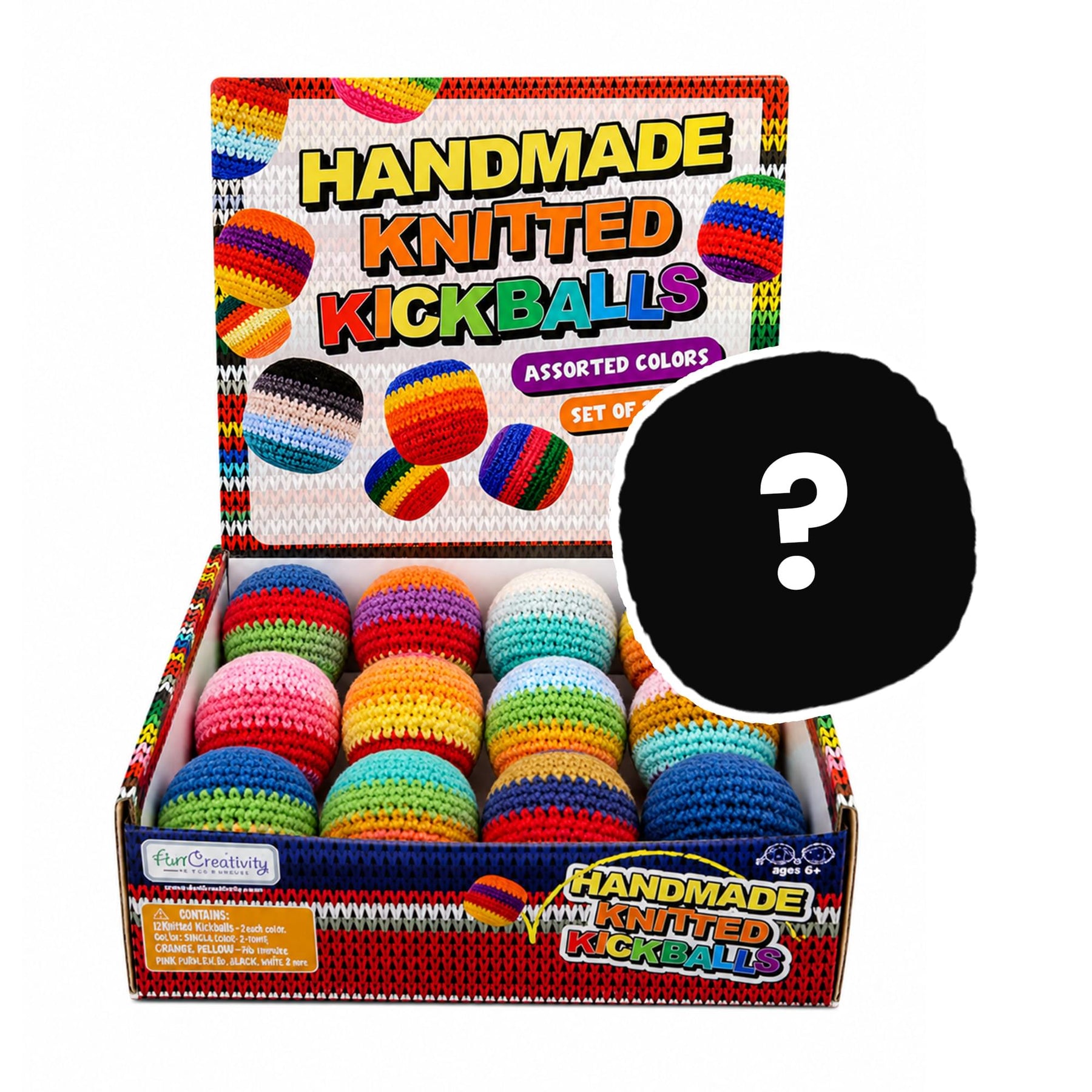 Multicolored Cotton Knit Hacky Sack Kickball | 1 Random Design