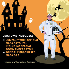 Adult Astronaut (White) Suit W/ Cap Costume