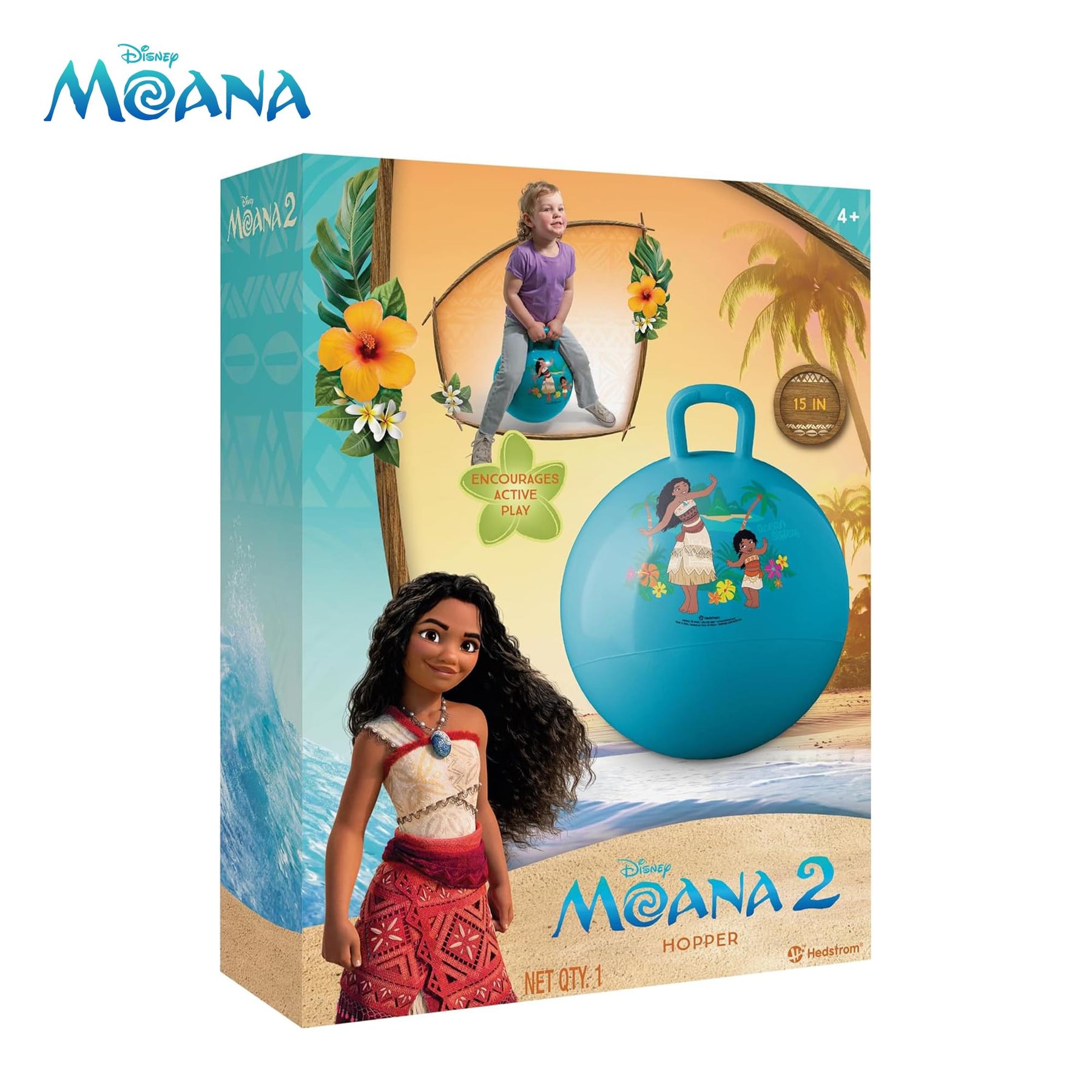 Disney Moana 2 Moana and Simea 15-Inch Blue Hopper Ball