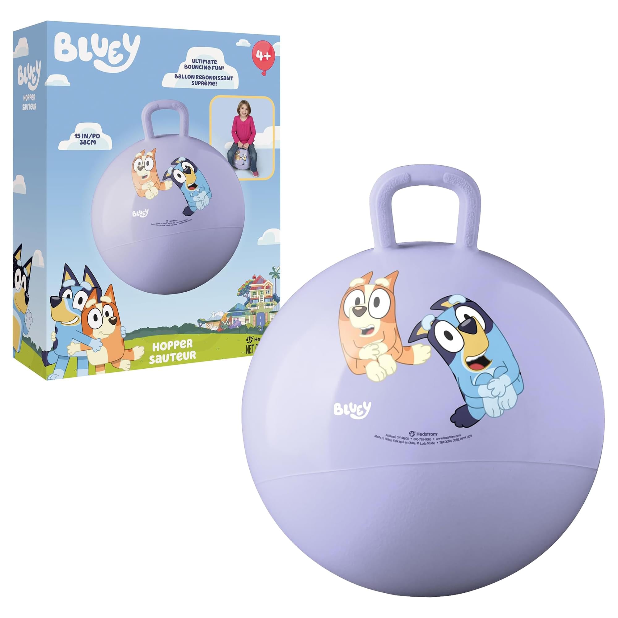 Disney Bluey and Bingo 15-Inch Purple Hopper Ball