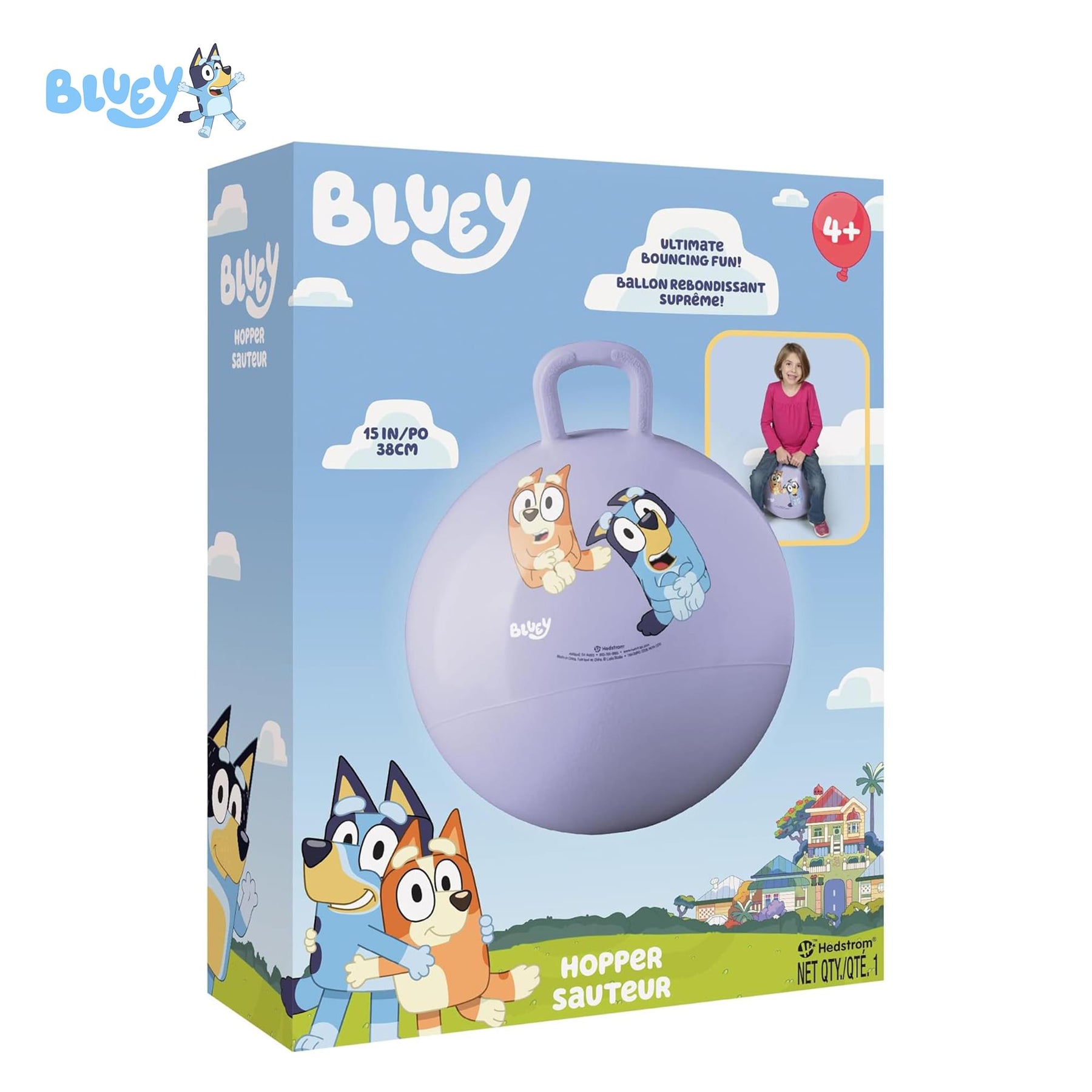 Disney Bluey and Bingo 15-Inch Purple Hopper Ball