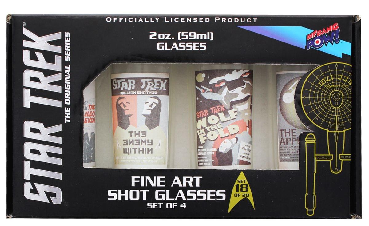 Star Trek: TOS Fine Art Shot Glasses, Set of 4