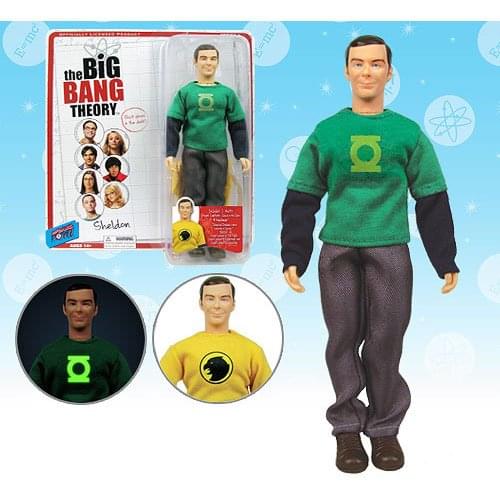 Big Bang Theory Sheldon (Green Lantern/ Hawkman) Retro Clothed 8" Action Figure