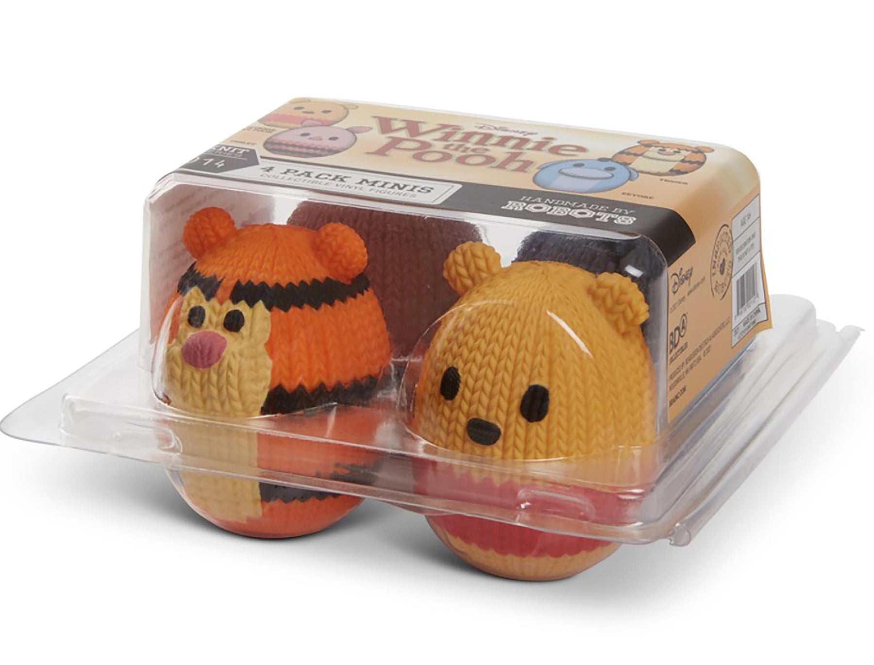Winnie the Pooh Handmade by Robots Mini Vinyl Figure 4-Pack