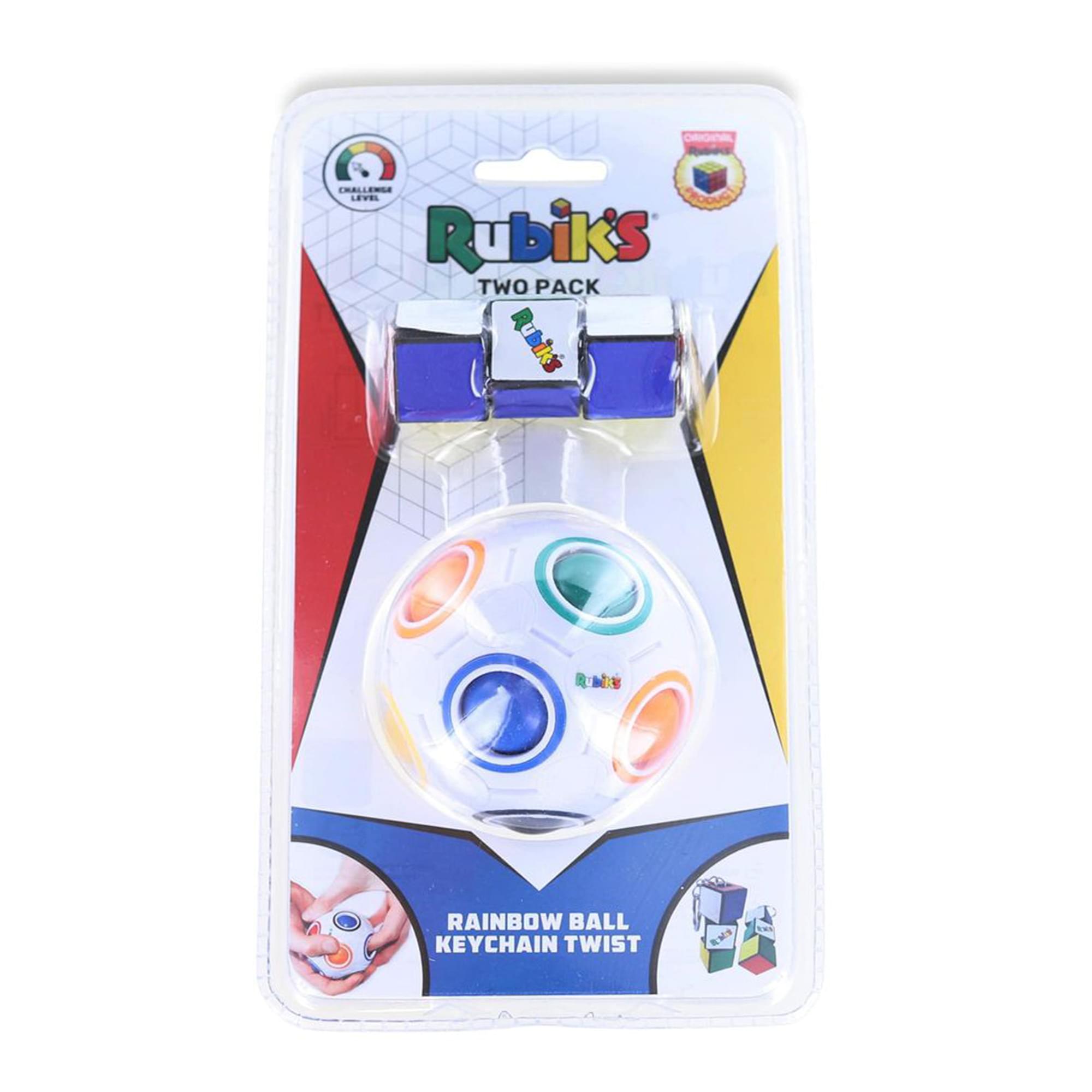 Rubiks 2 Piece Gift Set |  Rainbow Ball | Twist Keychain