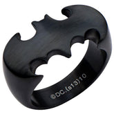 DC Comics Batman Logo Black Matte Ring
