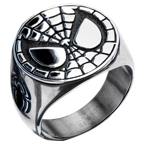 Marvel Comics Spider-Man Face Stainless Steel Ring Size 8