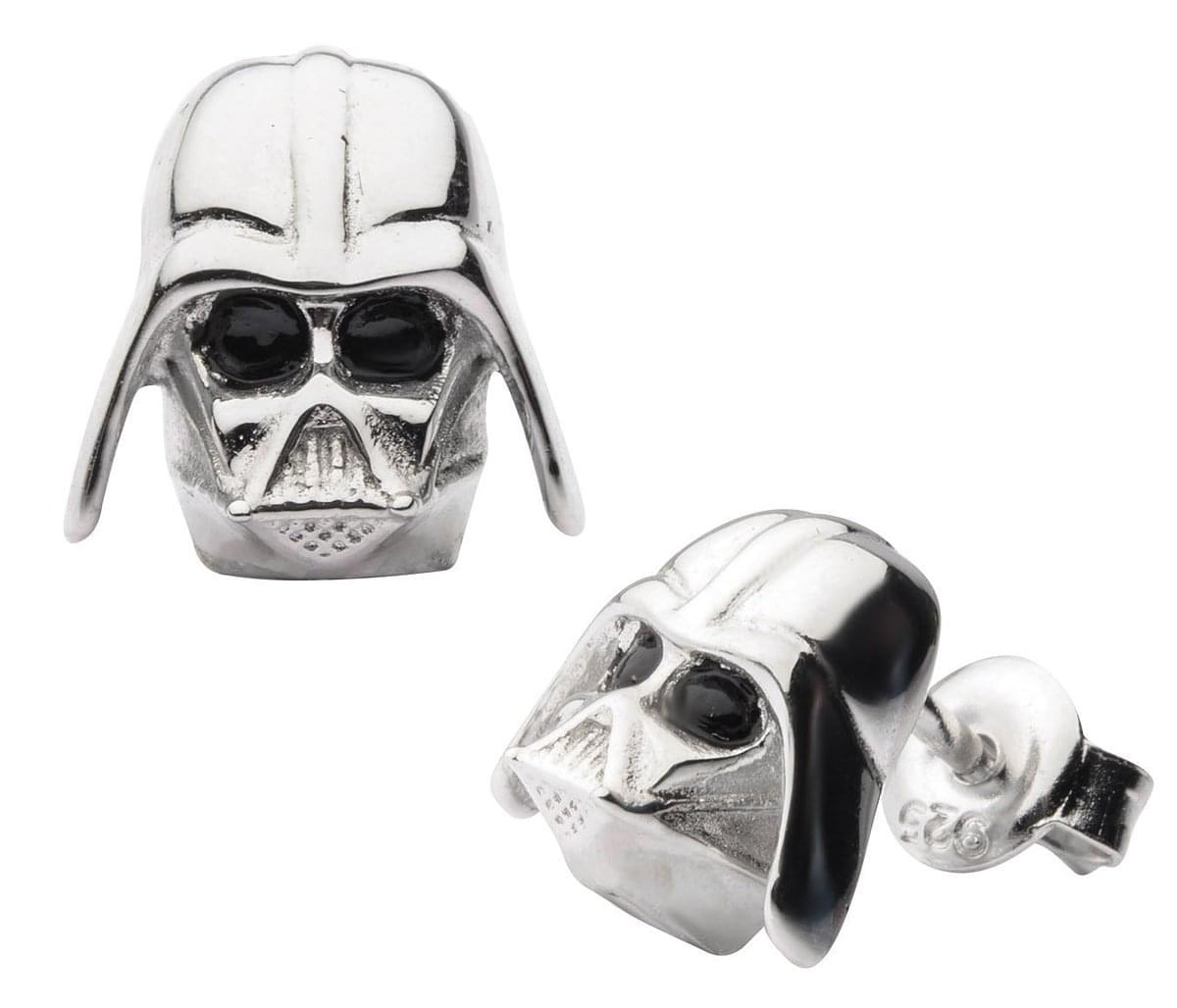 Star Wars Darth Vader Sterling Silver 3D Stud Earrings