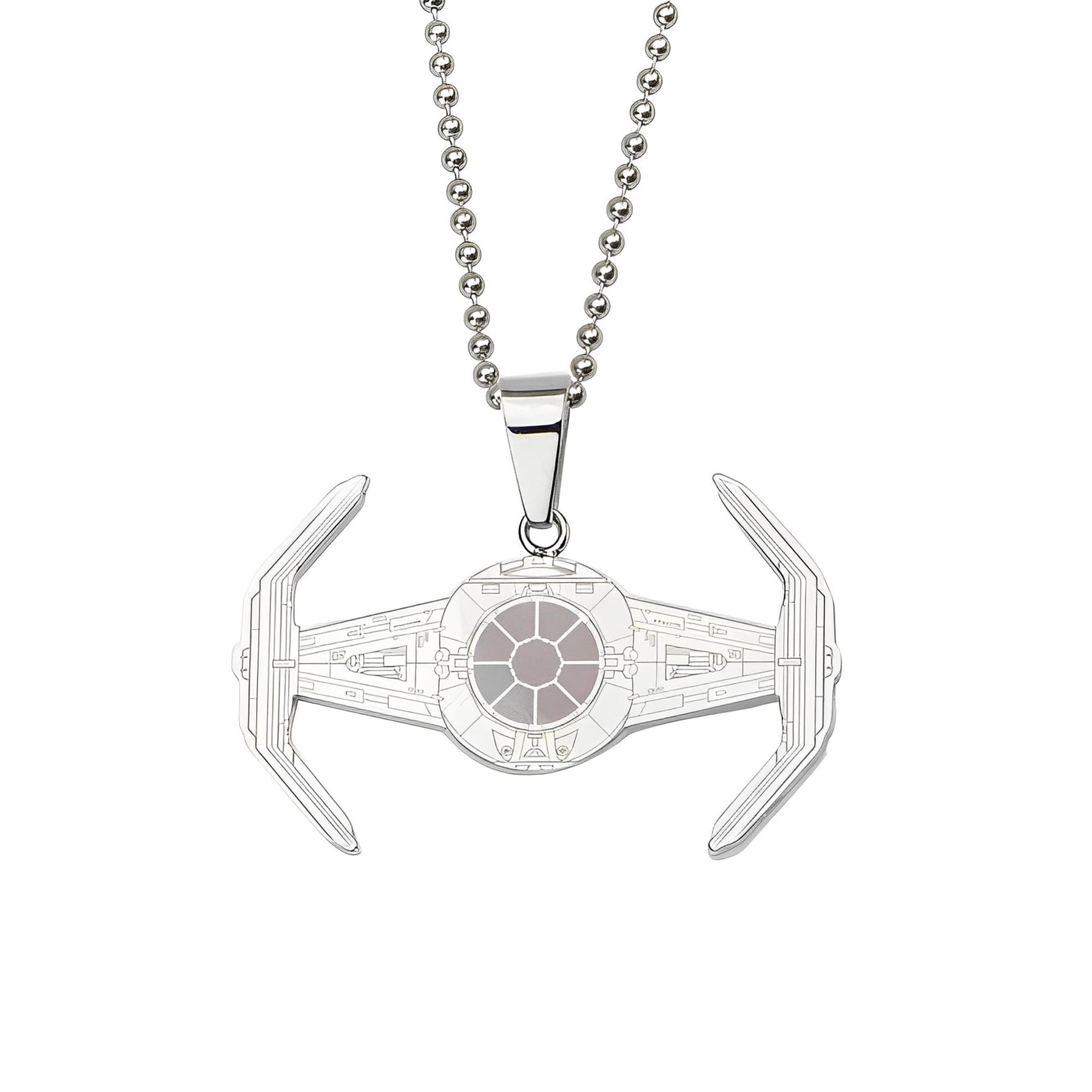 Star Wars TIE Fighter Stainless Steel 22" Chain Pendant Necklace