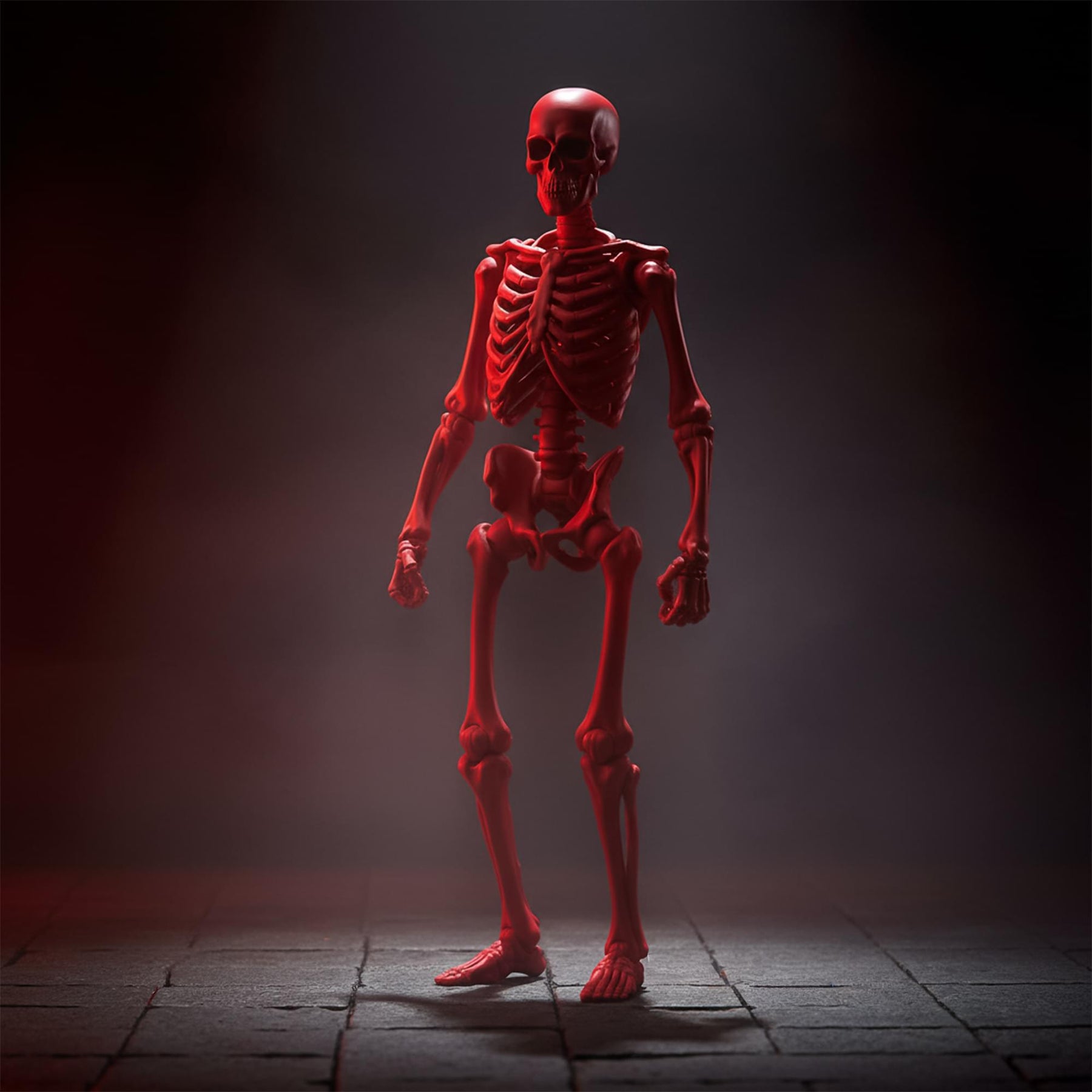 Vitruvian H.A.C.K.S. Skeleton Blank (Blood Red) 1:18 Action Figure