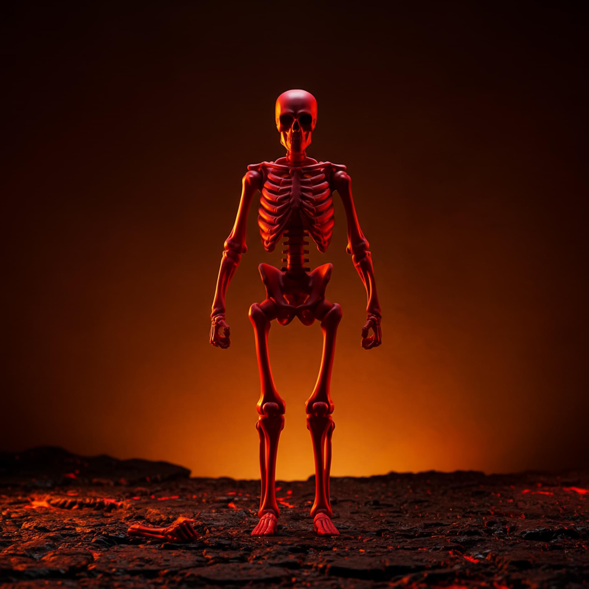 Vitruvian H.A.C.K.S. Skeleton Blank (Blood Red) 1:18 Action Figure