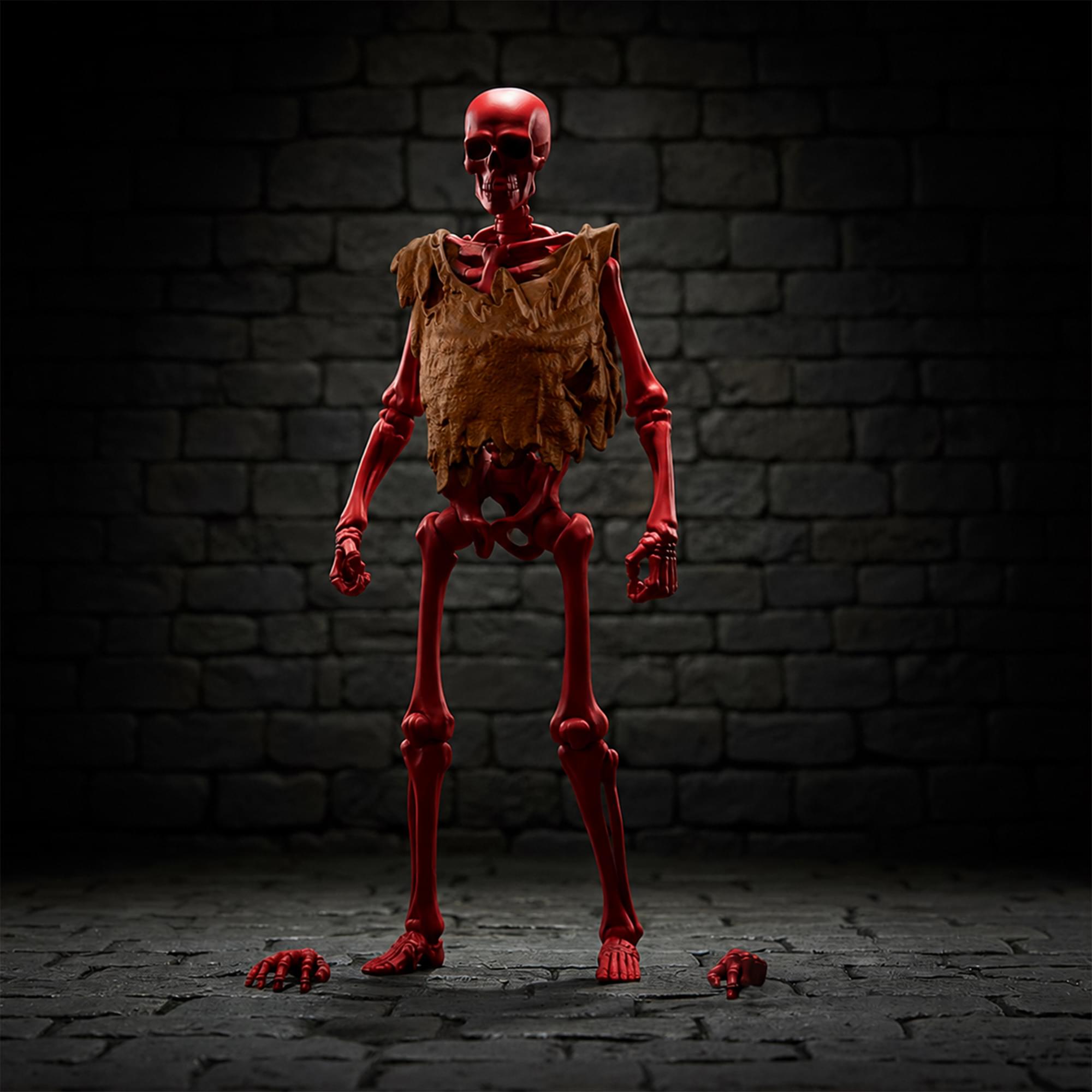 Vitruvian H.A.C.K.S. Skeleton Blank (Blood Red) 1:18 Action Figure