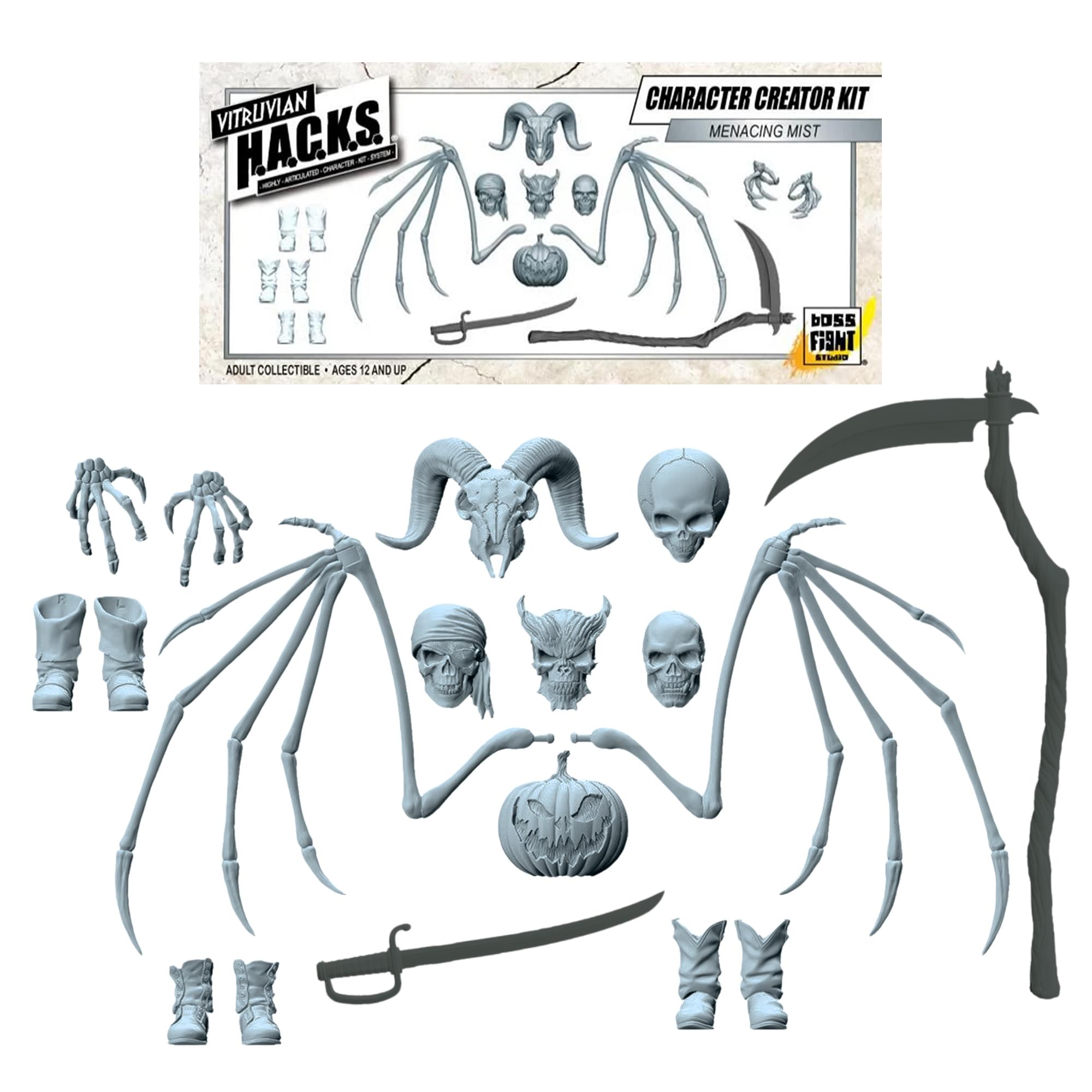 Vitruvian H.A.C.K.S. Character Builder Skeleton Kit (Menacing Mist) BBTS Exclusive