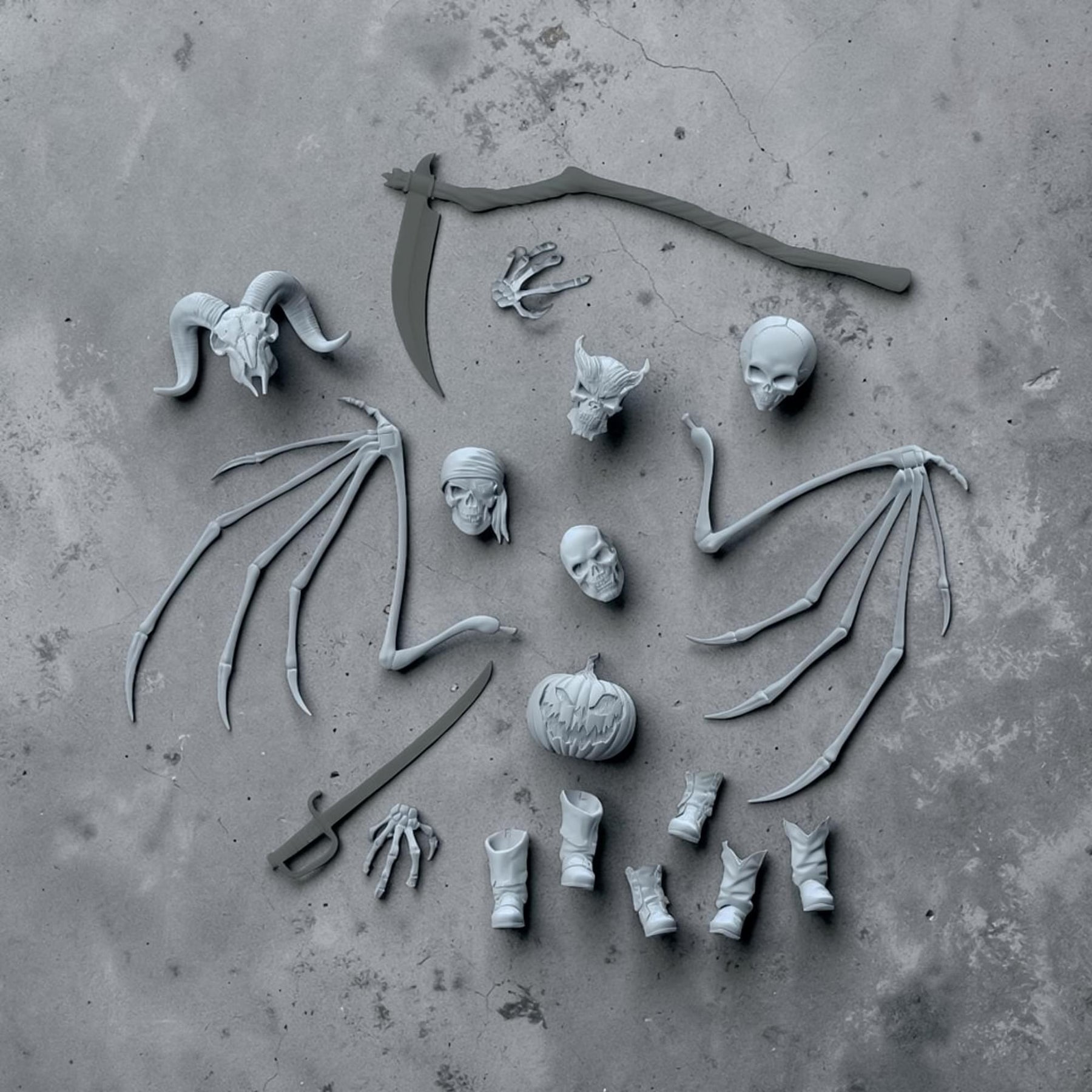 Vitruvian H.A.C.K.S. Character Builder Skeleton Kit (Menacing Mist) BBTS Exclusive