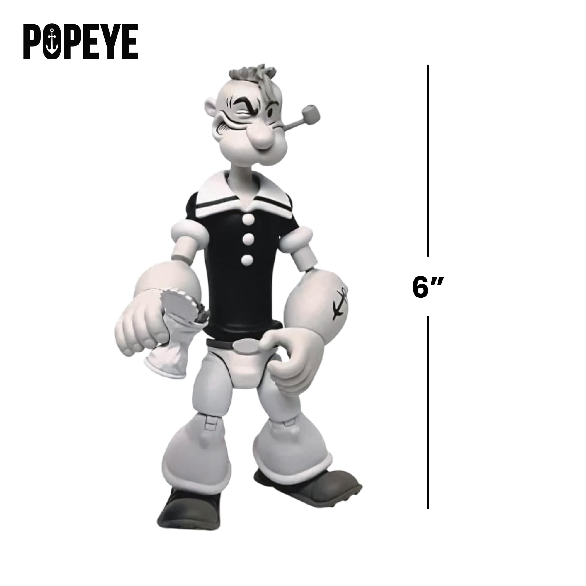 Popeye Classics 1:12 Scale Action Figure | Popeye (Black & White Ver.)